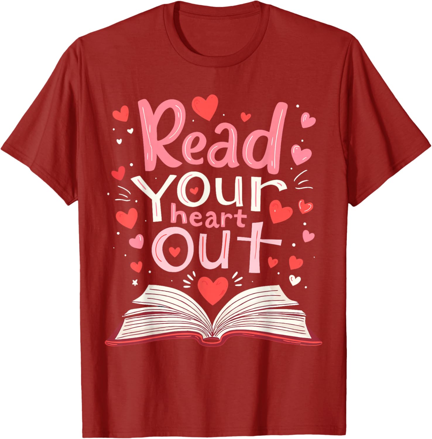 Read Your Heart Out Teacher Valentine's Day T-Shirt for Book Lovers - 3