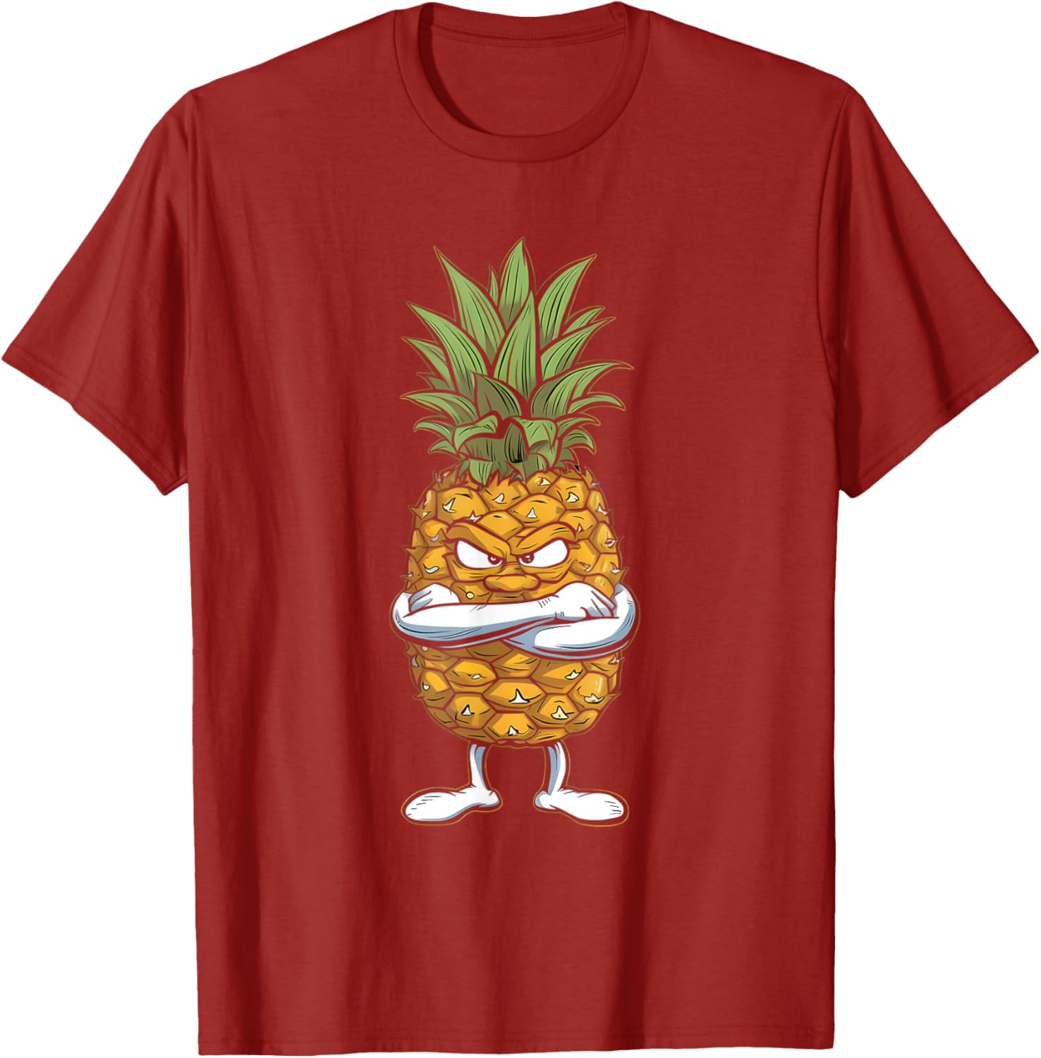 Angry Pineapple T-Shirt Fun Fruit Design for Trendy Casual Wear - 7