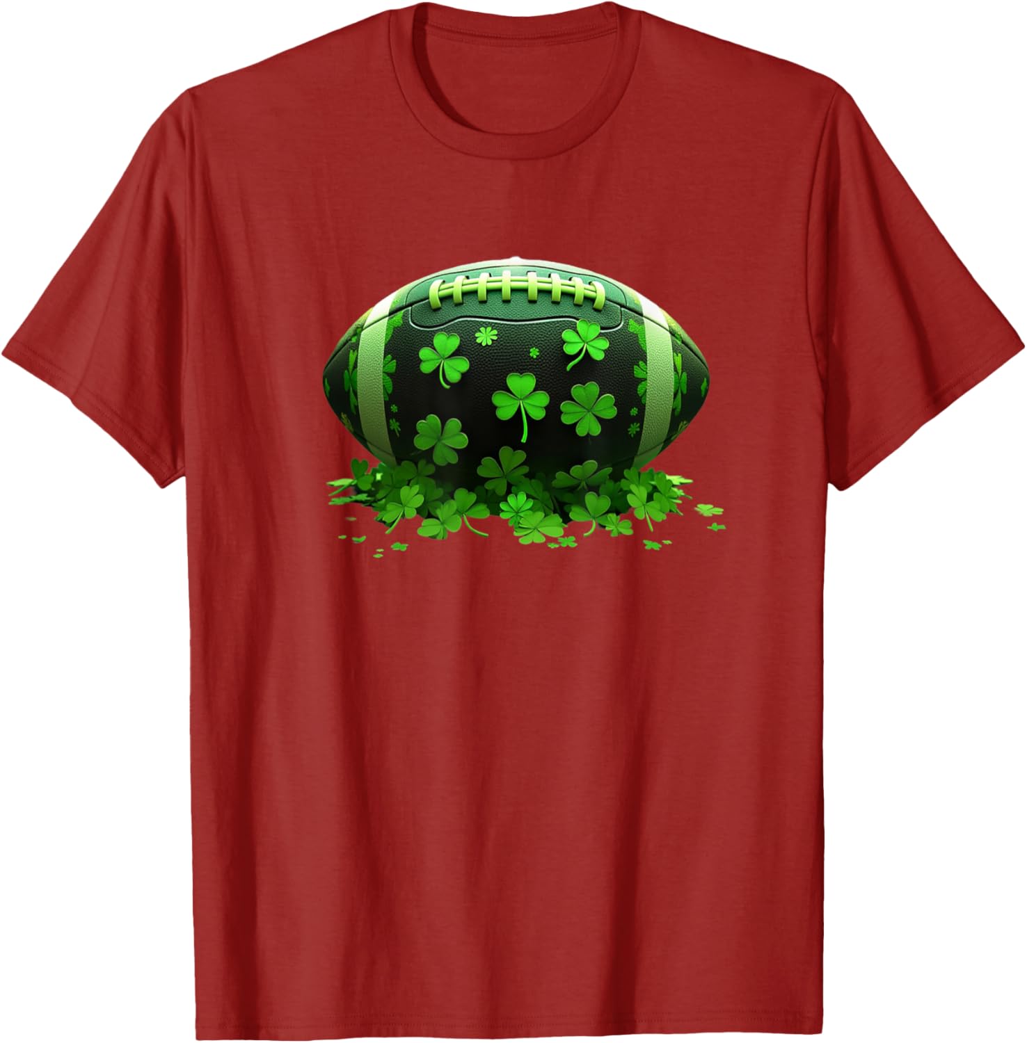 Lucky Shamrock Football Lovers T-Shirt for St Patricks Day Fun - 18