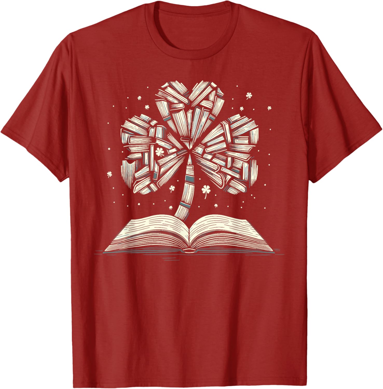 Shamrock Books St Patricks Day Bookworm Librarian T-Shirt for Readers - 14