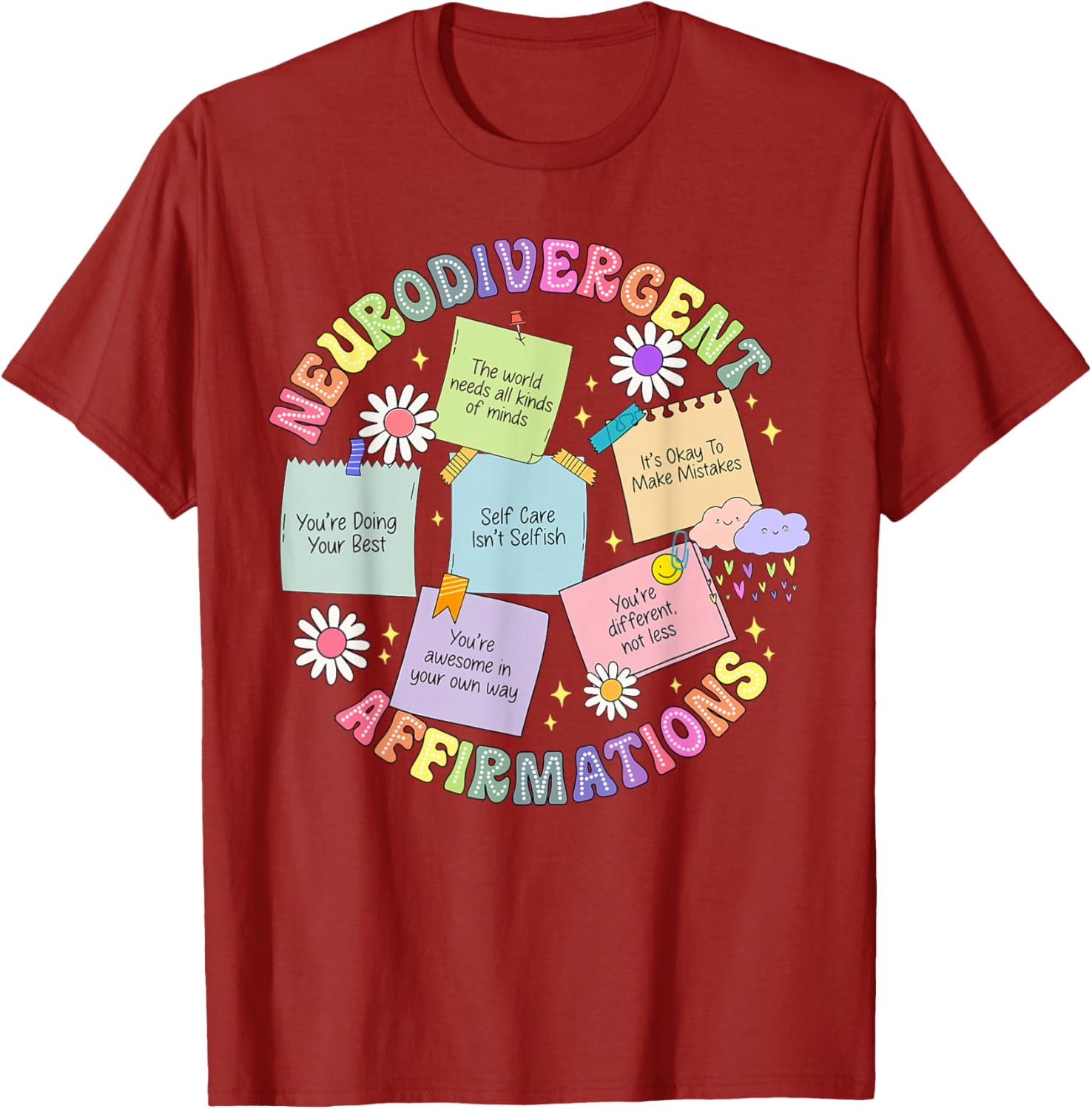 Neurodivergent Affirmations T-Shirt for Autism Awareness and Love - 8