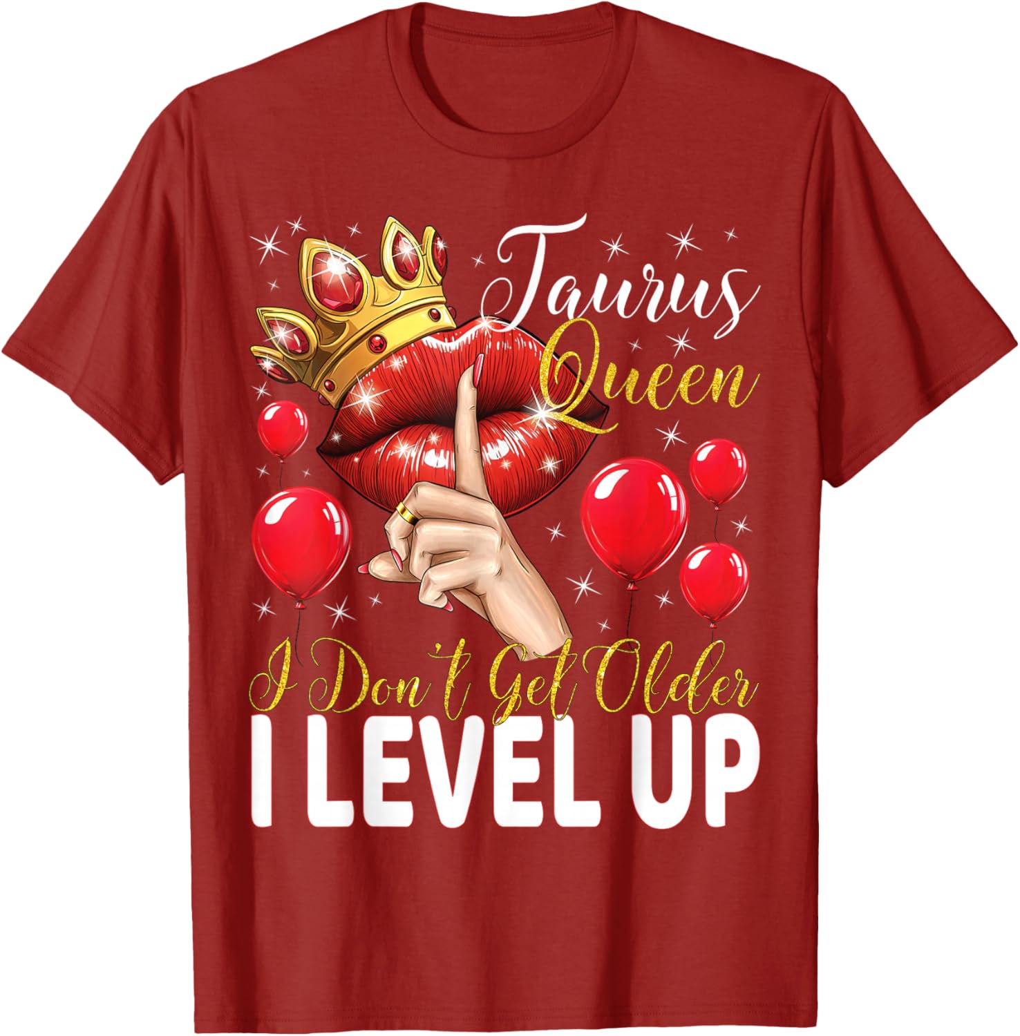 Taurus Queen Birthday T-Shirt I Level Up Not Get Older Gift Idea - 5