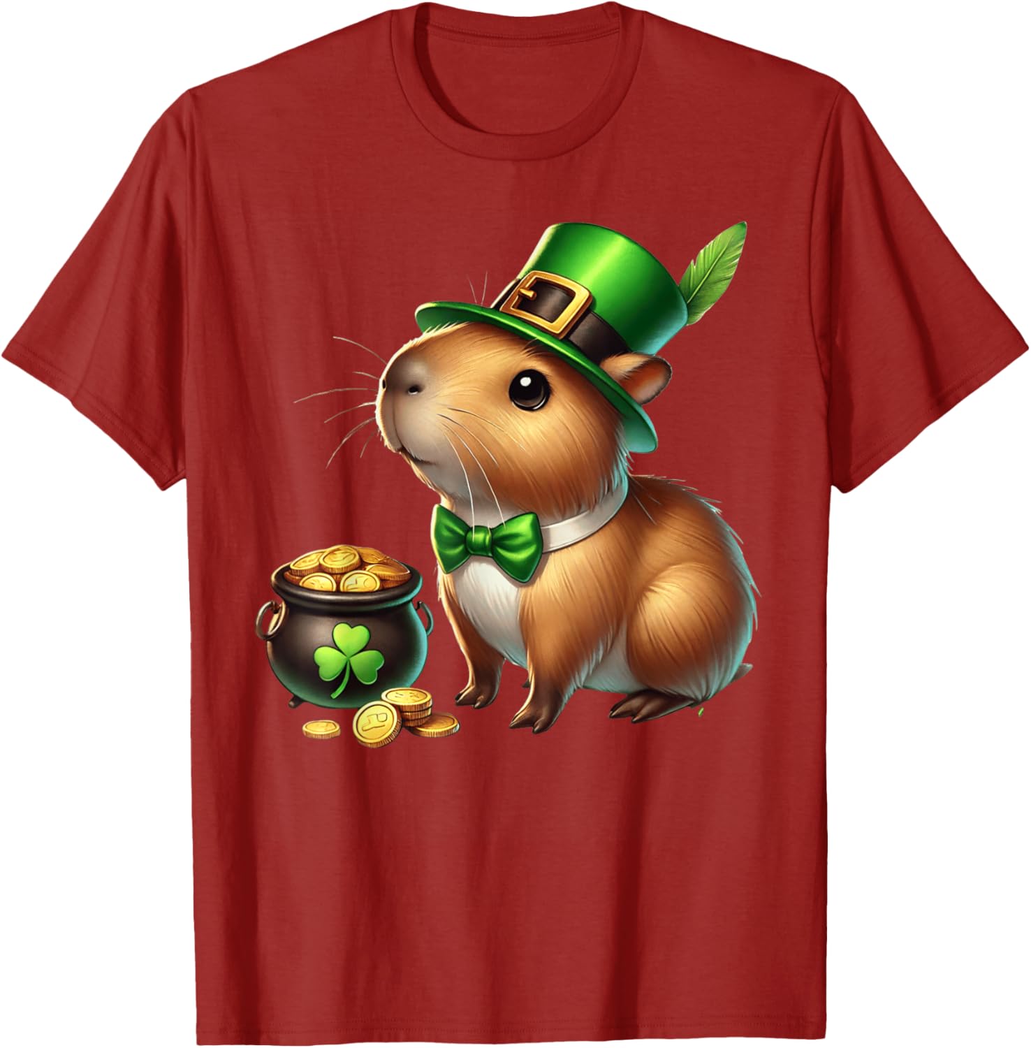 Adorable Guinea Pig Leprechaun St Patrick's Day Kids T-Shirt - 4