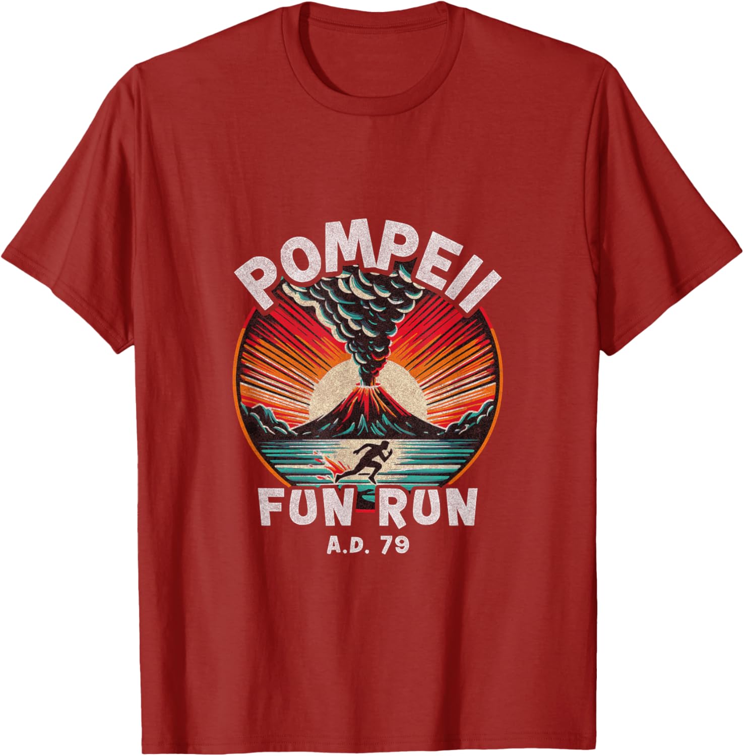 Pompeii Fun Run T-Shirt for Volcanology Lovers and History Buffs - 5