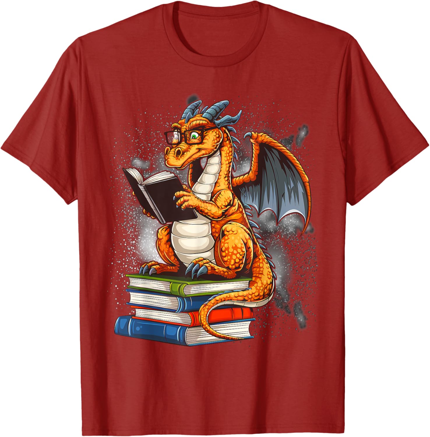 Book Dragon Reading T-Shirt for Book Lovers - Cozy Literary Apparel - 4