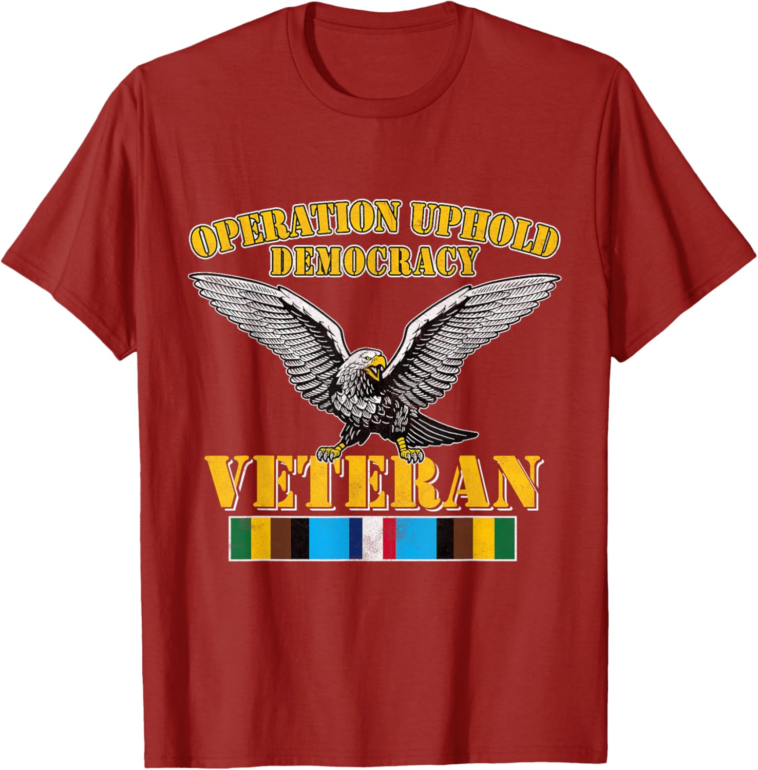 Veteran Operation Uphold Democracy Ribbon Haiti Vintage T-Shirt - 9
