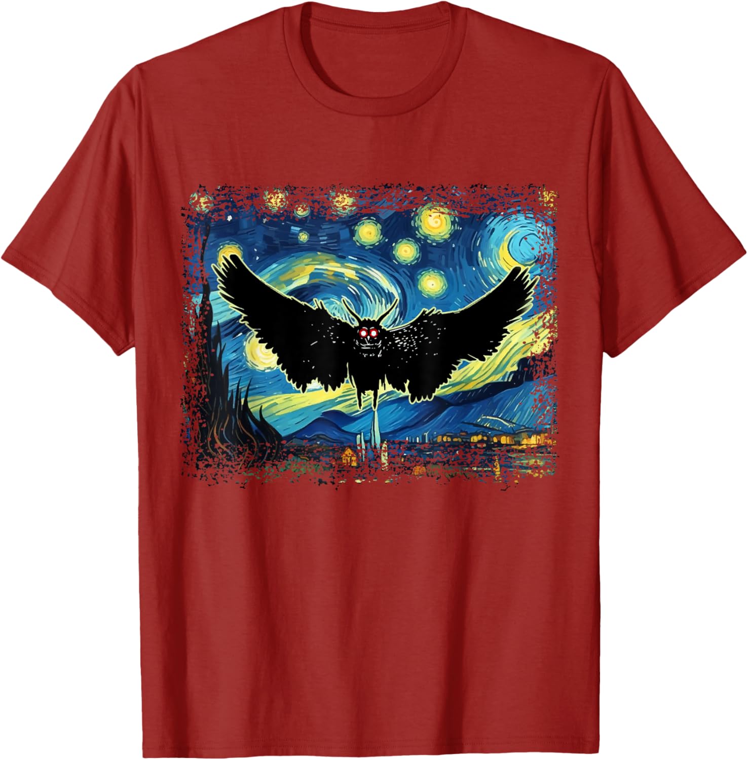 Mothman Starry Night T-Shirt for Unique Style and Comfort - 6