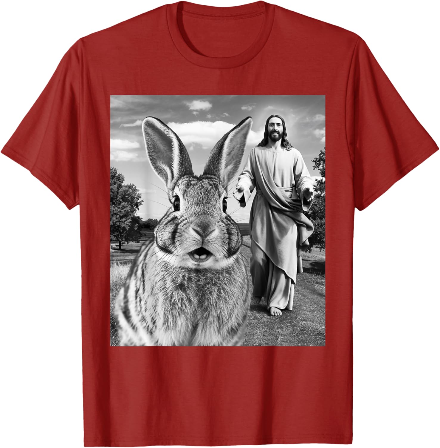 Happy Easter Bunny Selfie T-Shirt for Men Women Kids Fun Christian Style - 10