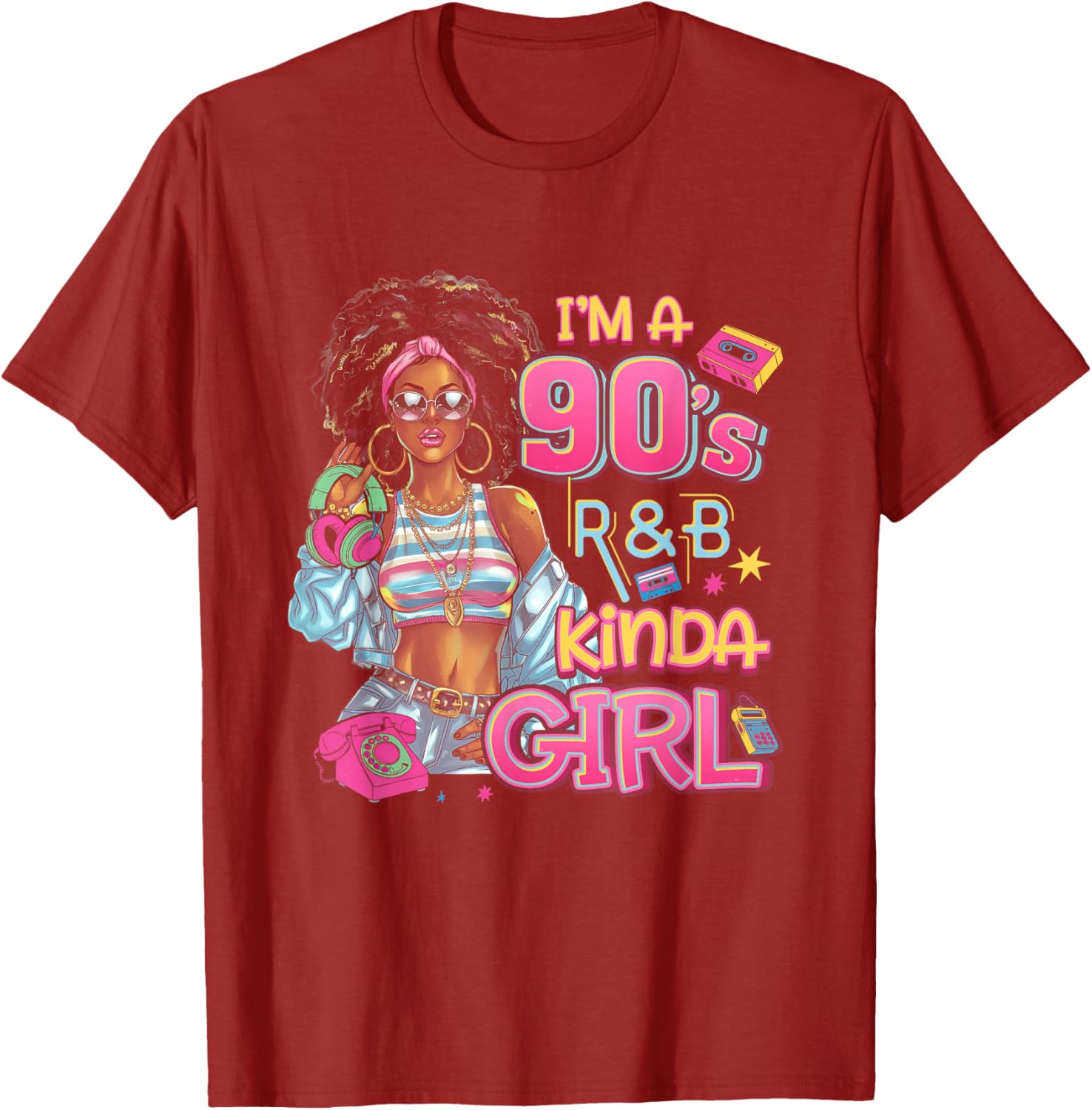 90s Kinda Girl RnB Hip Hop Soul Vibe Throwback Music T-Shirt - 2