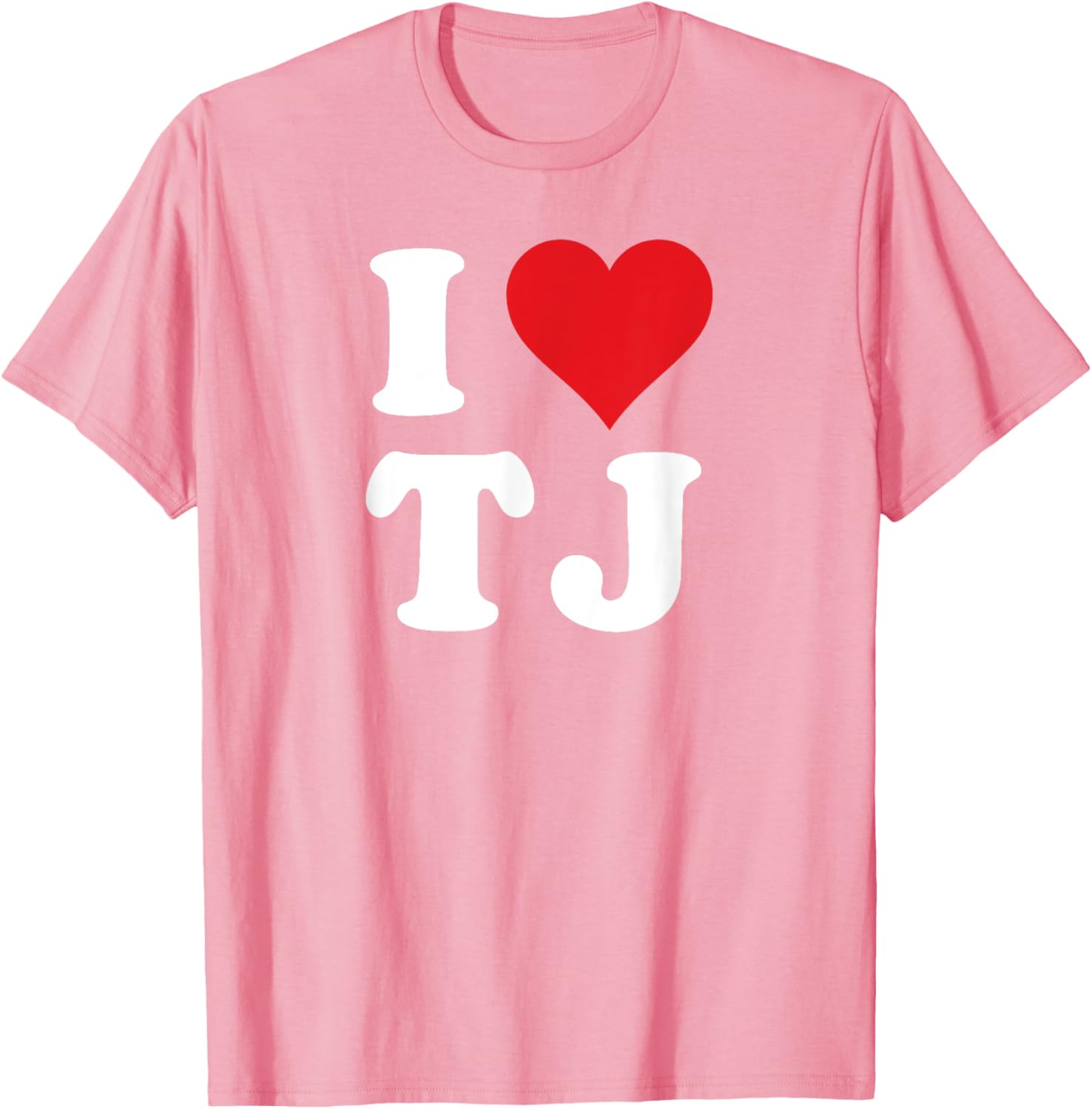 I Love TJ Initials T-Shirt Cute Heart Design for T J Fans - 11