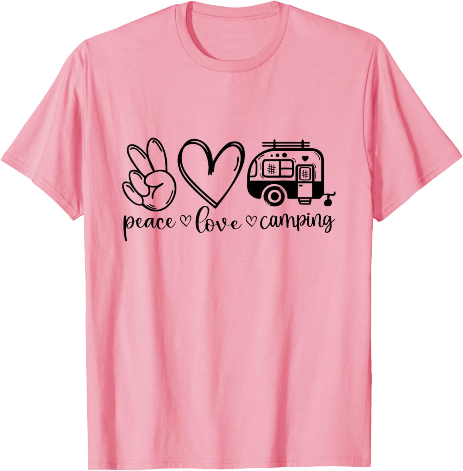 Peace Love Camping Outdoors T-Shirt for Nature Lovers and Adventurers - 7