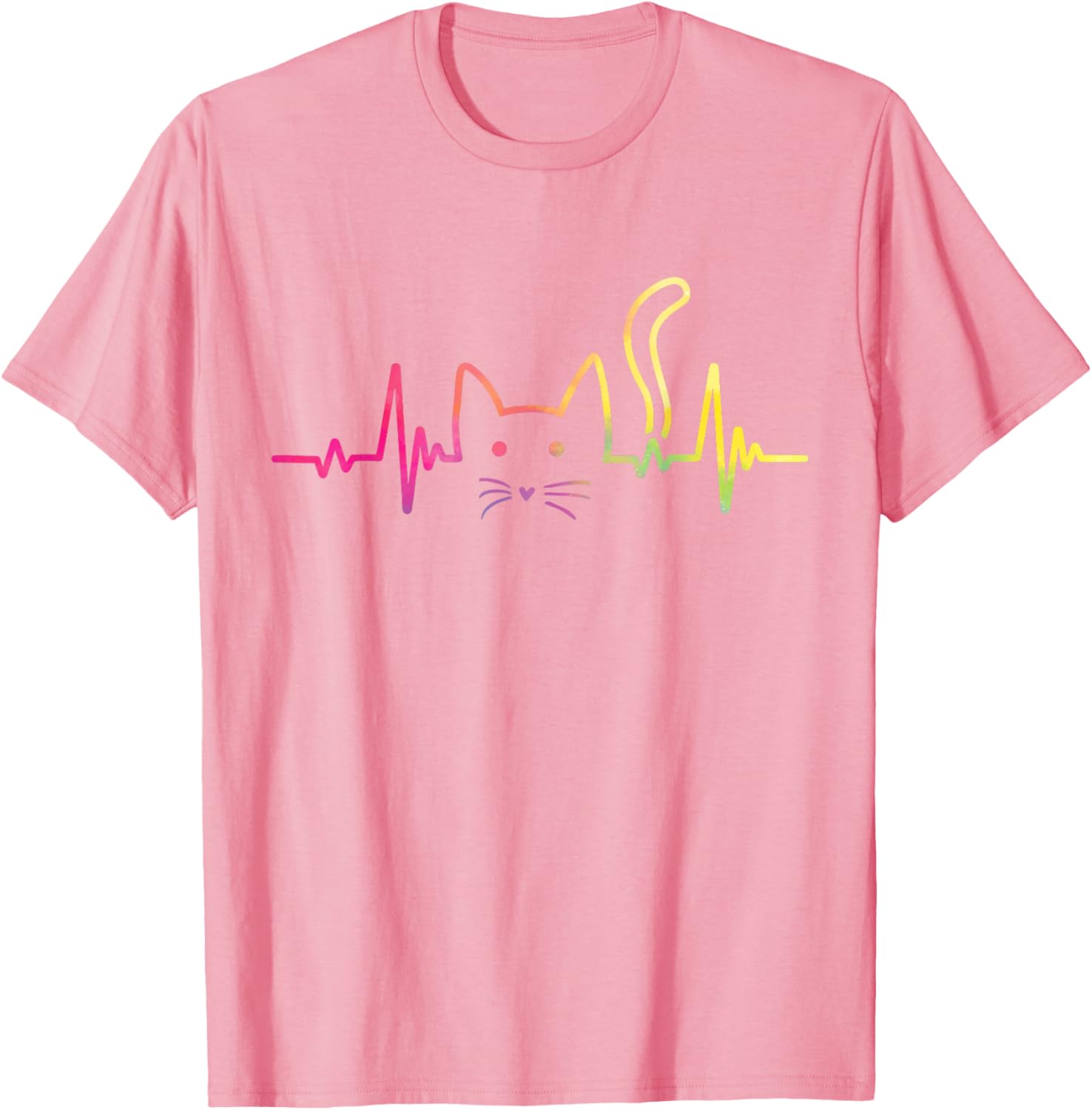 Heartbeat Cat Lover Paws T-Shirt for Men, Women, Girls, and Kids - 13