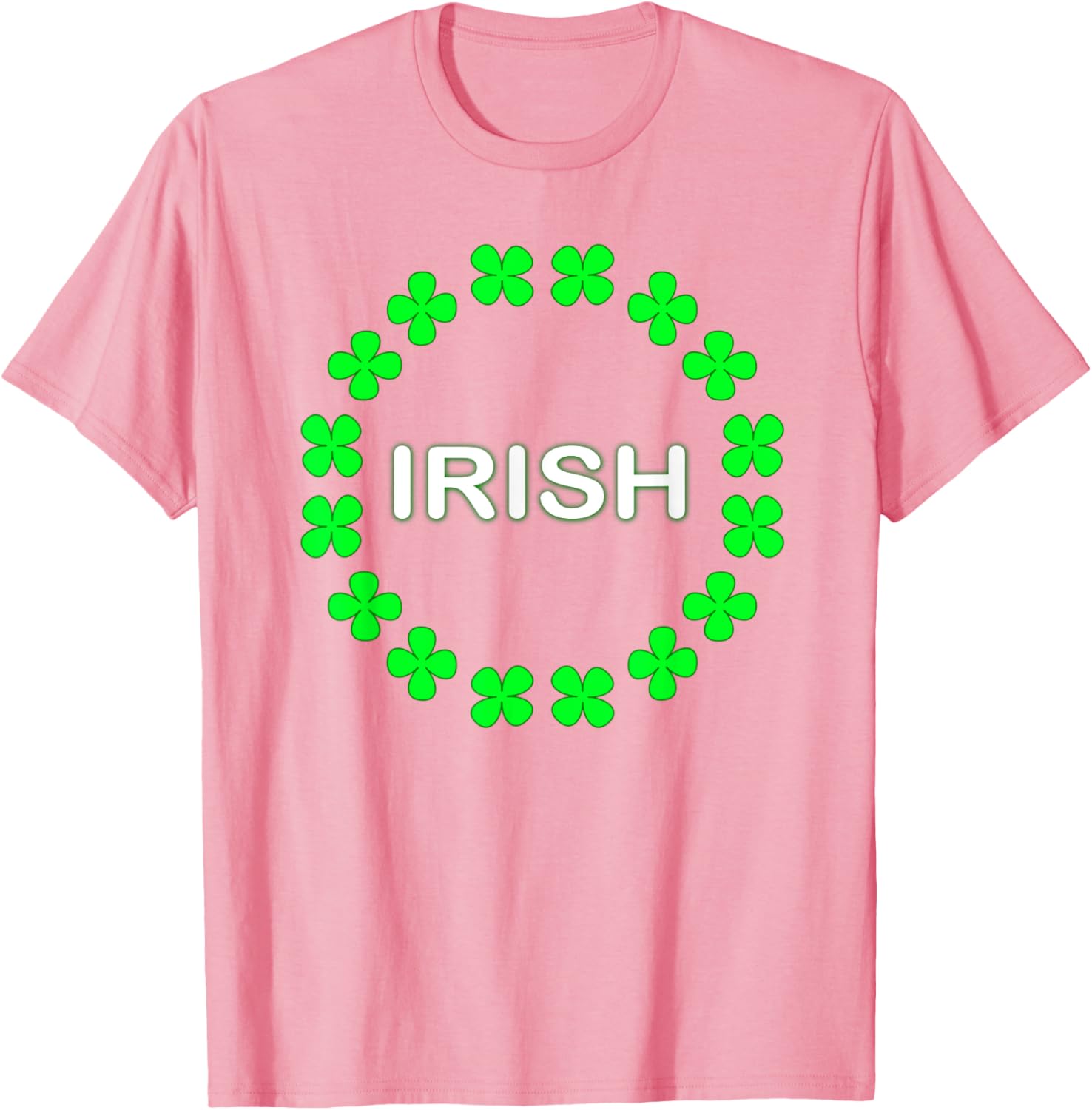 Irish Clover Circle St Patrick's Day T-Shirt for Festive Celebrations - 24