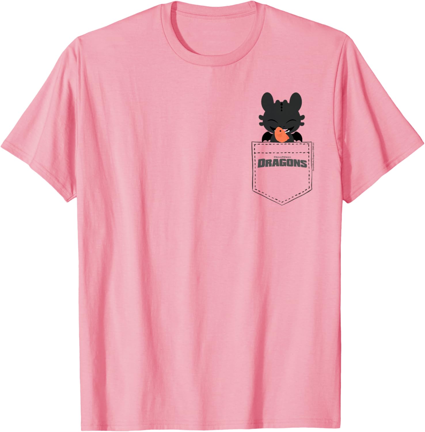 DreamWorks Dragons Toothless Faux Pocket T-Shirt for Fans and Adventures - 4