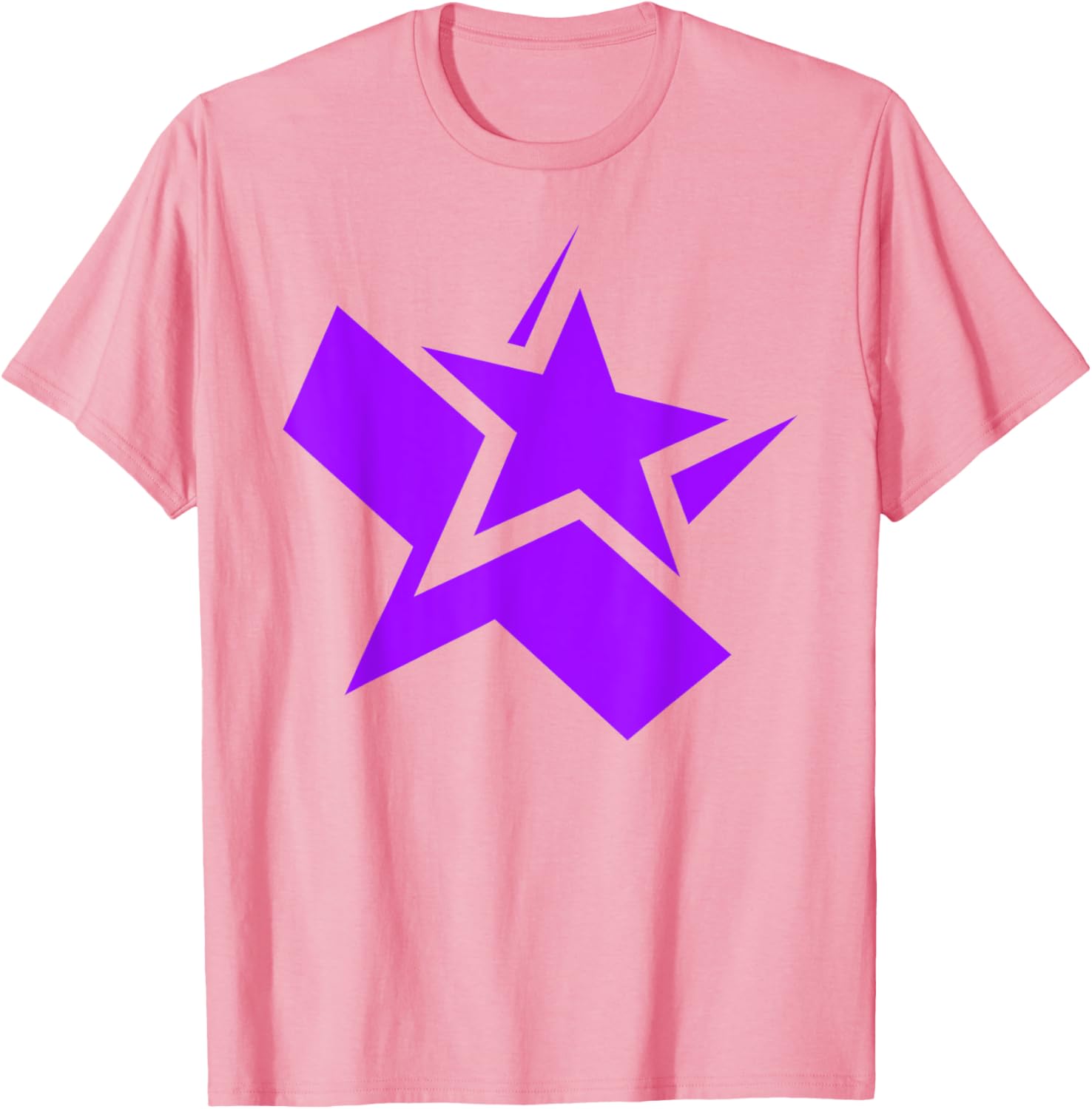 Purple Chunky Star Graphic T-Shirt for Stylish Casual Wear - 24
