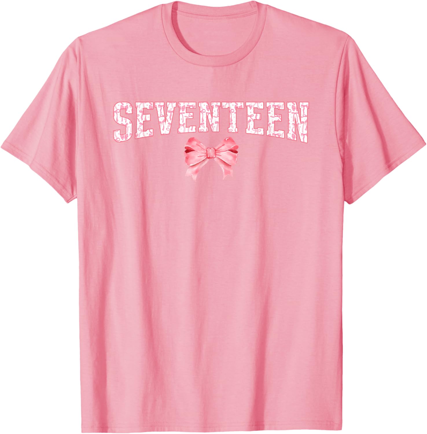 17th Birthday Coquette Bow T-Shirt for Stylish Seventeen Year Olds - 6