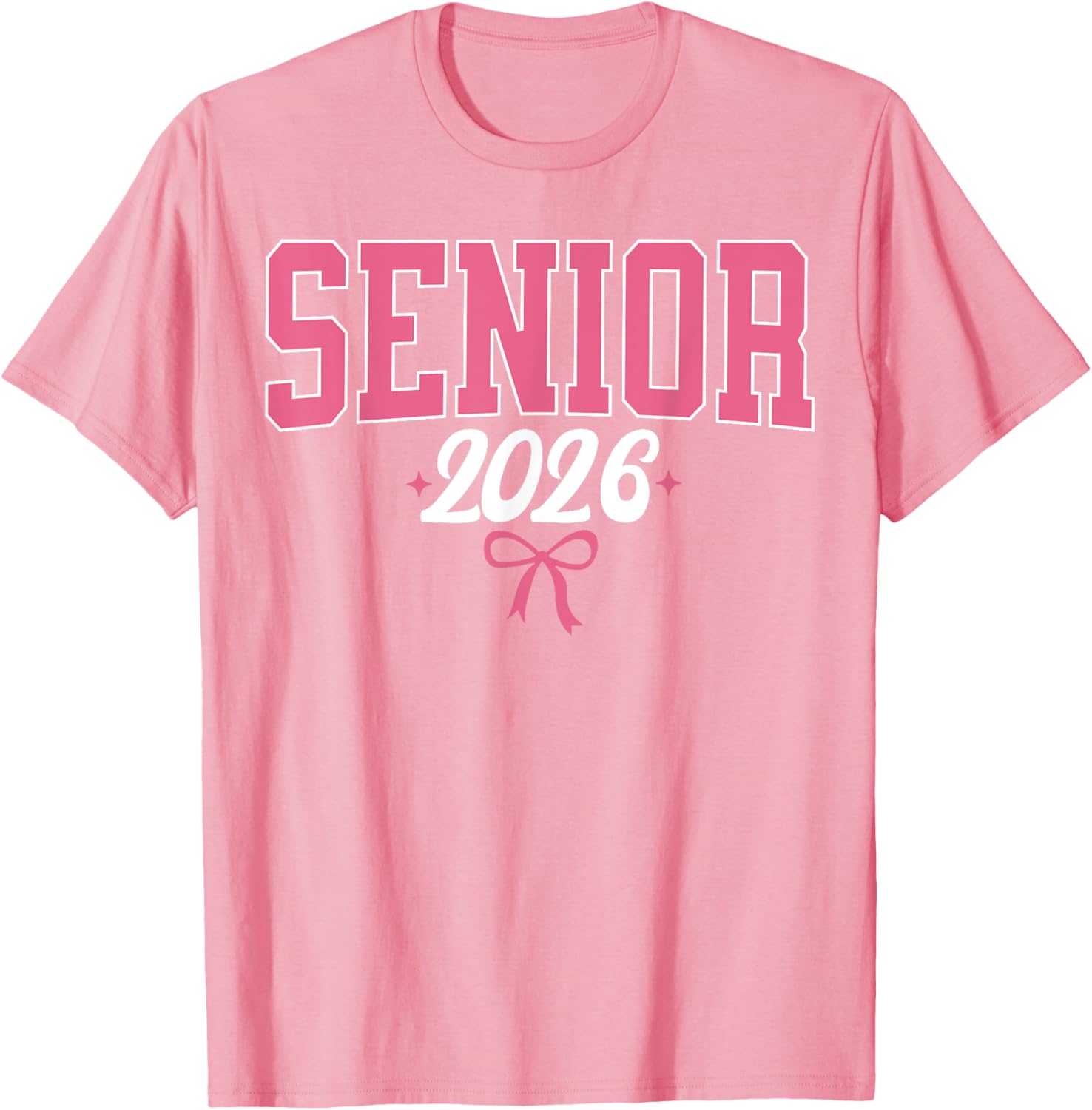 Pink Coquette Bow Graduation T-Shirt for Women Class of 2026 - 4