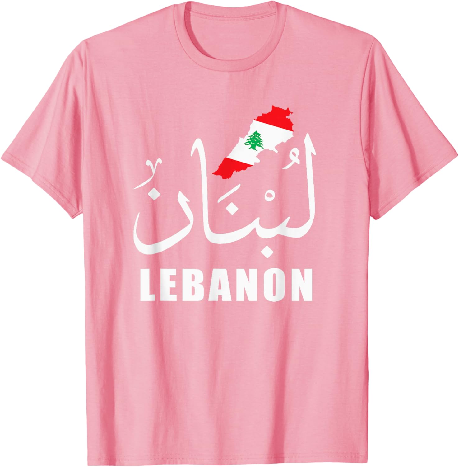 Lebanon T-Shirt with Arabic Name Flag and Map Design for Proud Fans - 2