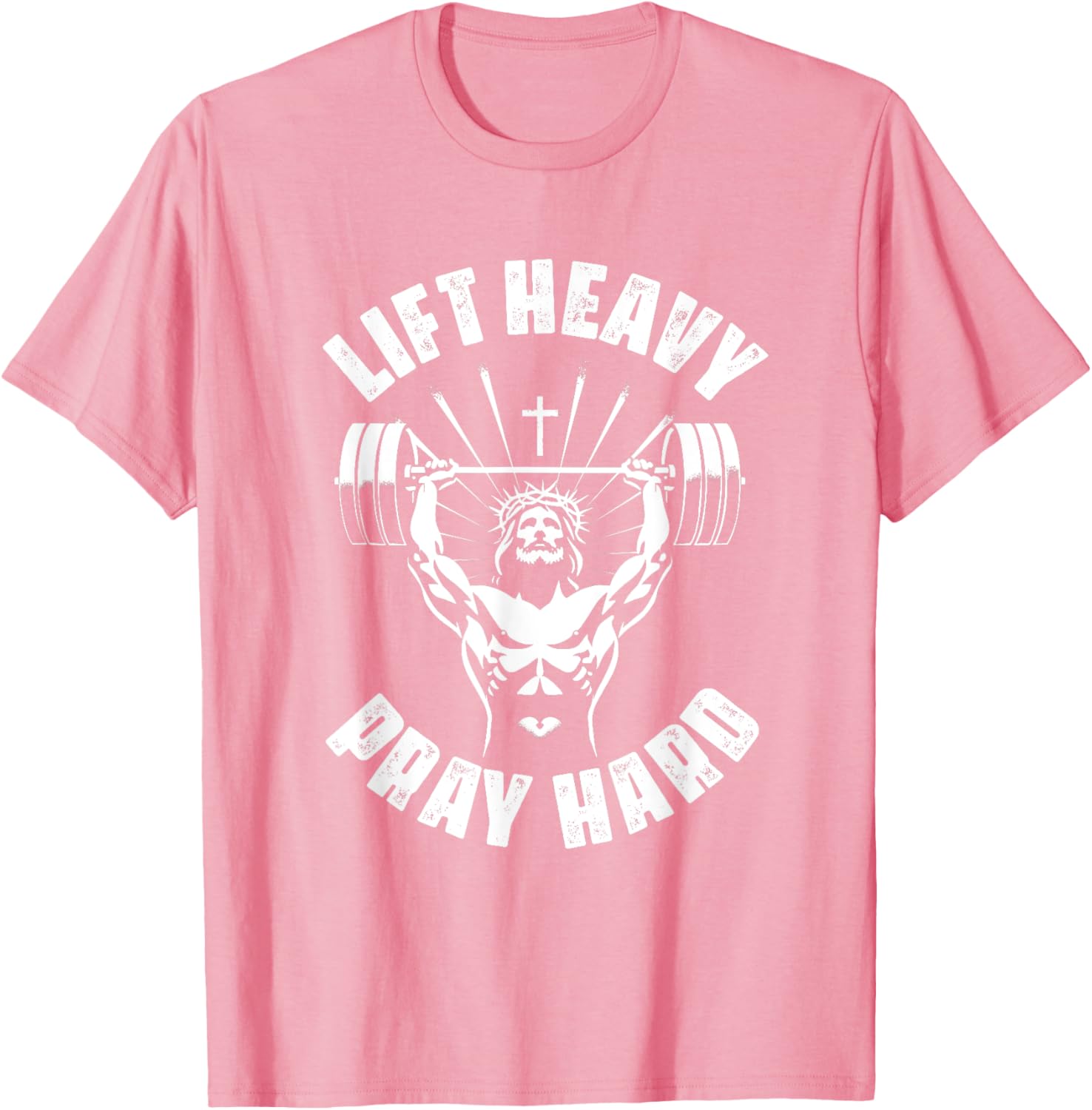 Lift Heavy Pray Hard Christian Bodybuilding T-Shirt for Gym Lovers - 2