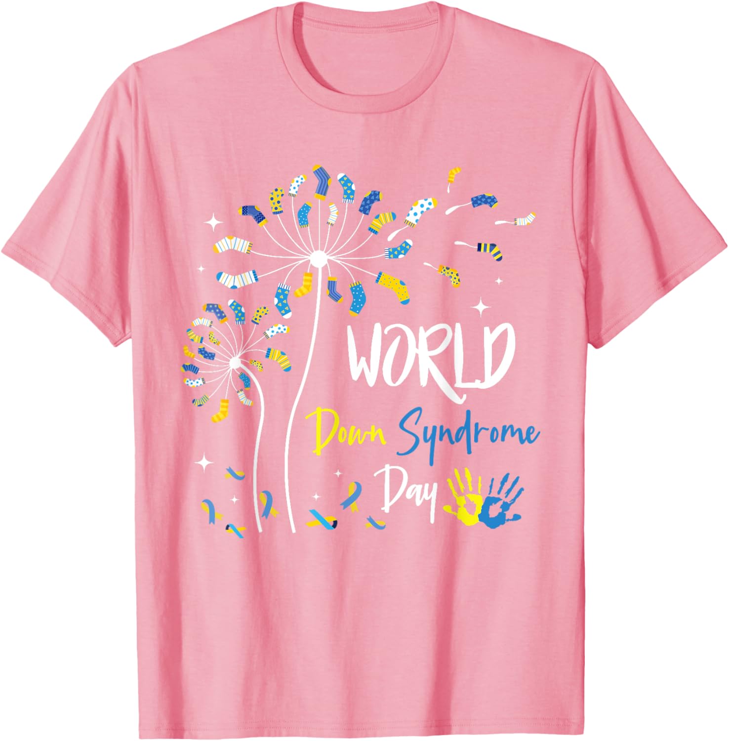 Rock Your Socks Down Syndrome Day Dandelion Awareness T-Shirt - 12