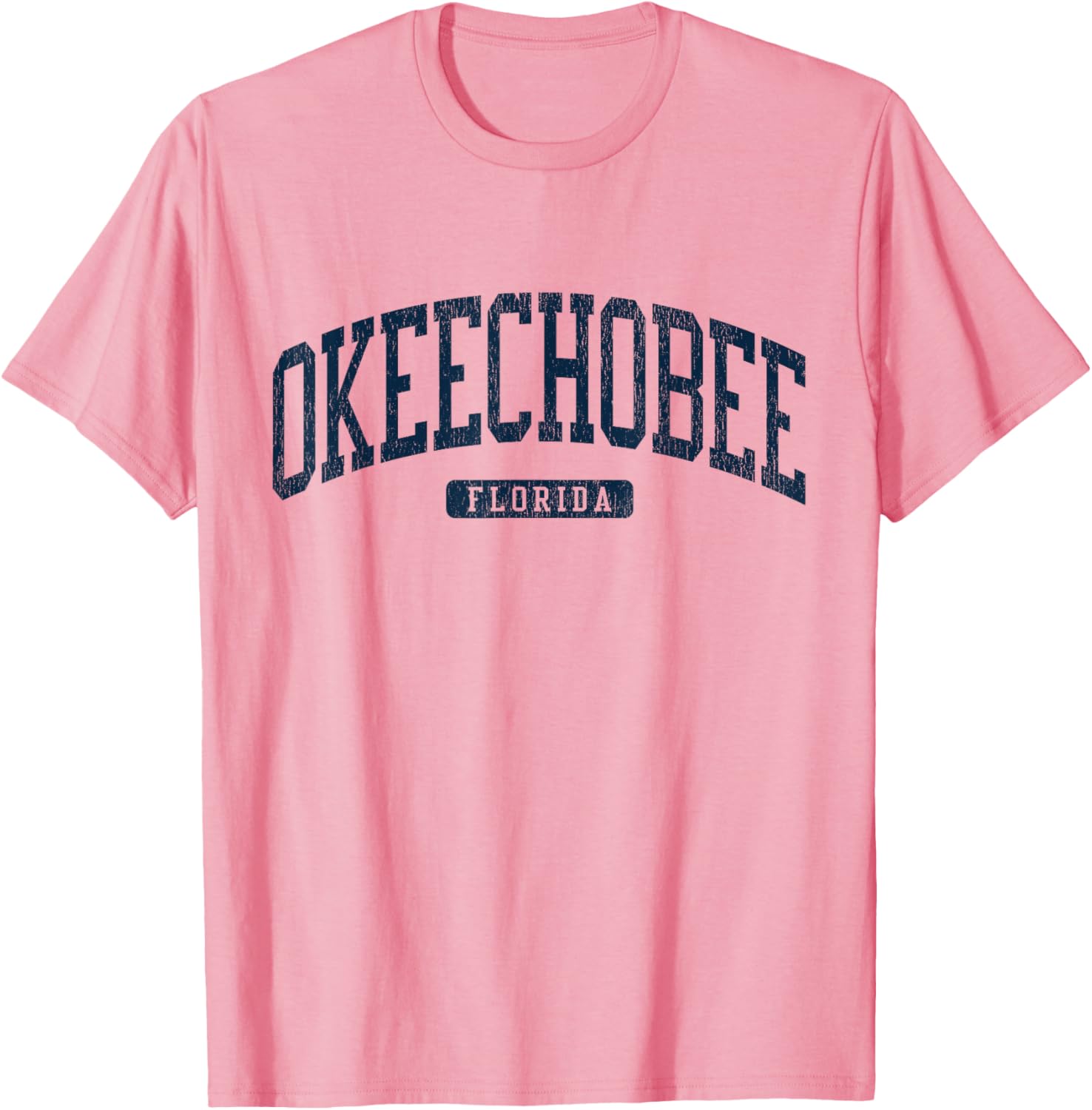 Okeechobee Florida College Style Blue T-Shirt for Students and Fans - 16