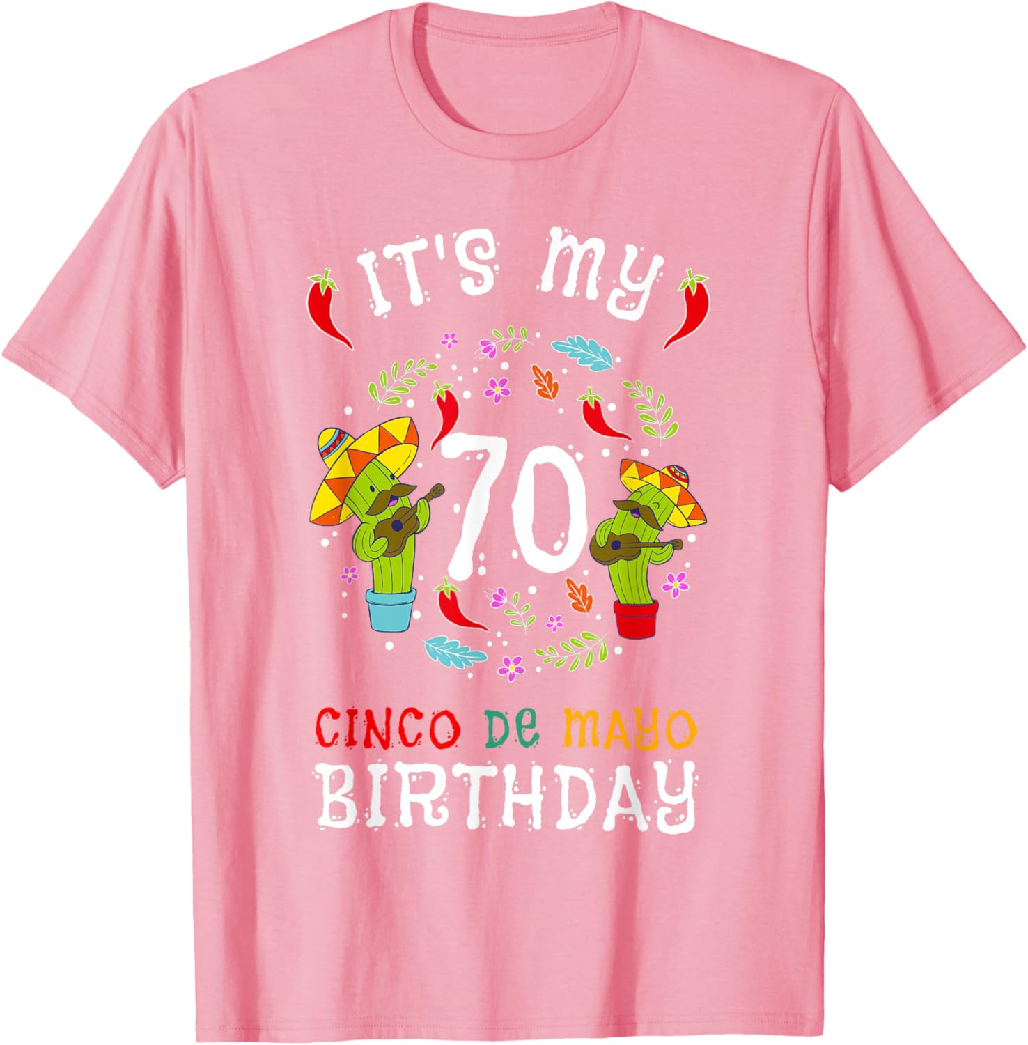 Celebrate 70th Birthday with Fun Cinco De Mayo T-Shirt for Kids and Men - 12