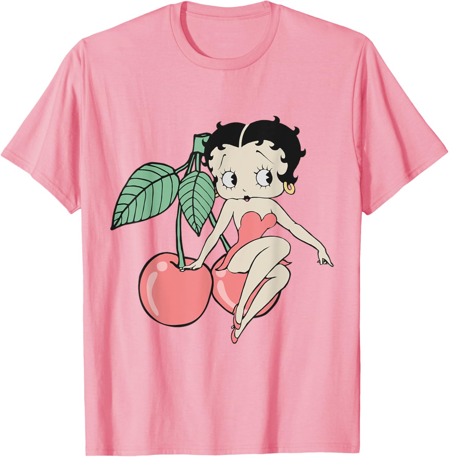 Vintage Betty Boop Red Cherry T-Shirt for Retro Fashion Lovers - 15