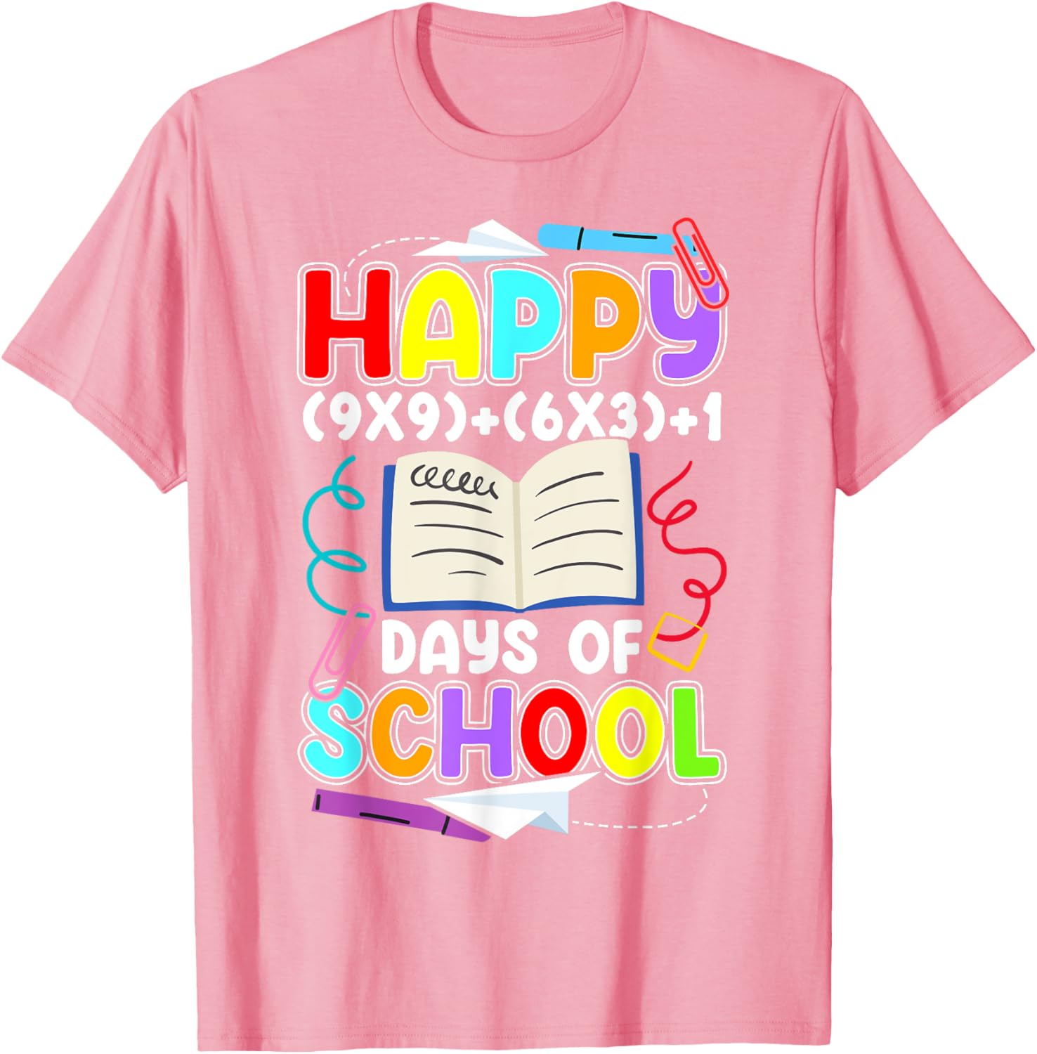Happy 100 Days of School Math T-Shirt for Kids Celebrating 100th Day - 21