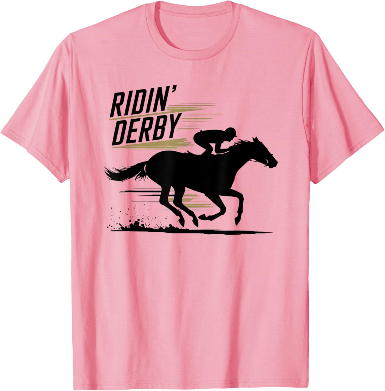 Ridin Derby Retro Horse Racing Fans Equestrian T-Shirt Fun Tee - 2