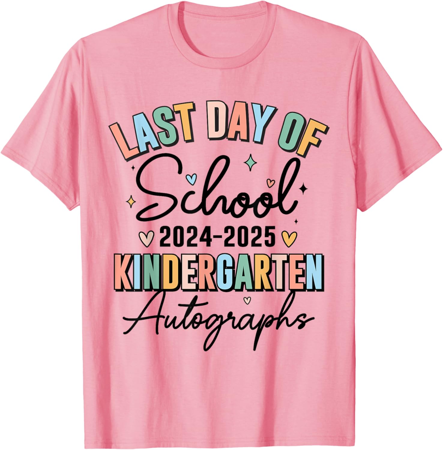 2024 Kindergarten Graduation T-Shirt for Boys and Girls with Autographs - 19