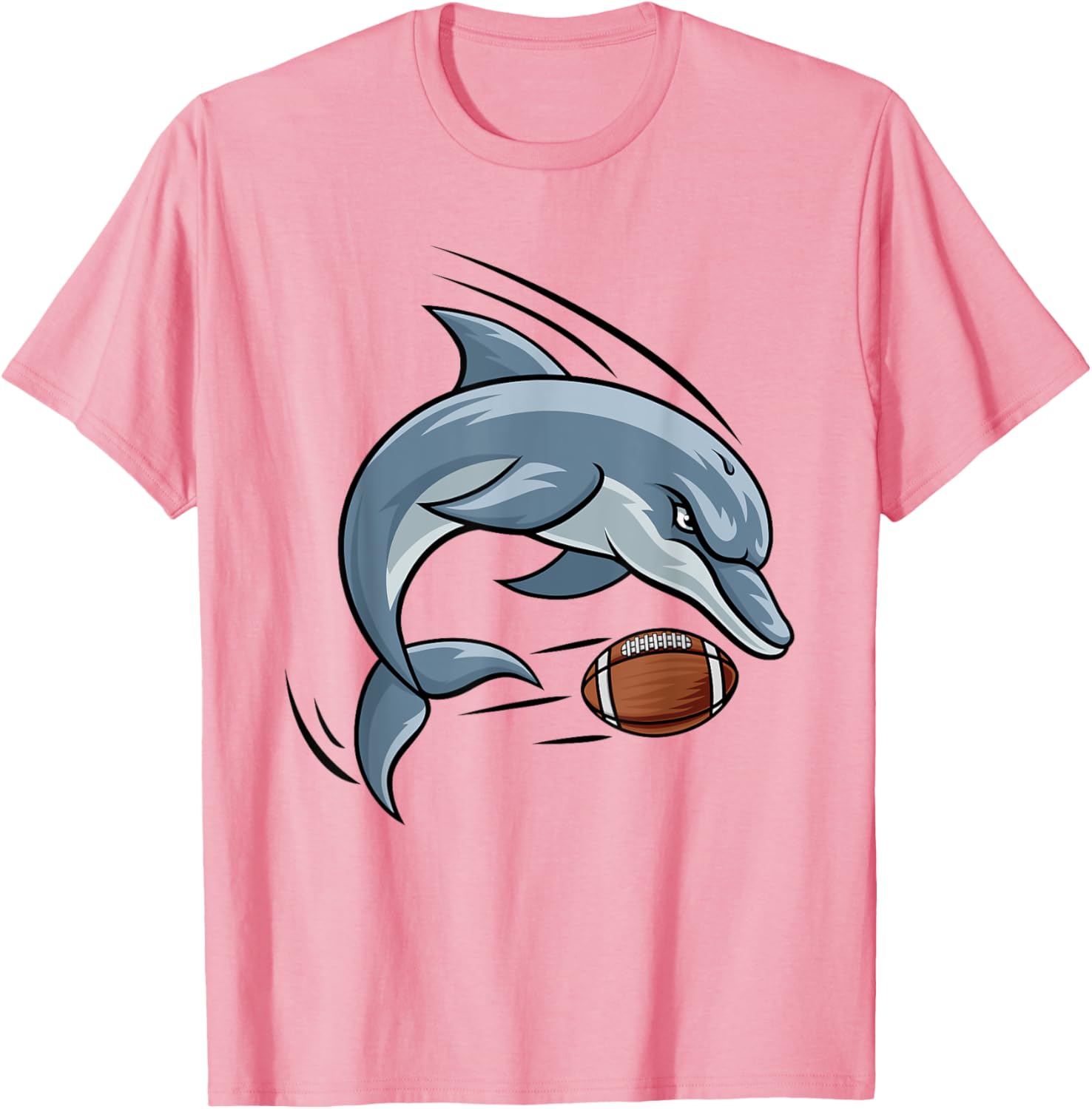 Dolphin Cartoon Character Football T-Shirt for Fun and Sporty Style - 21
