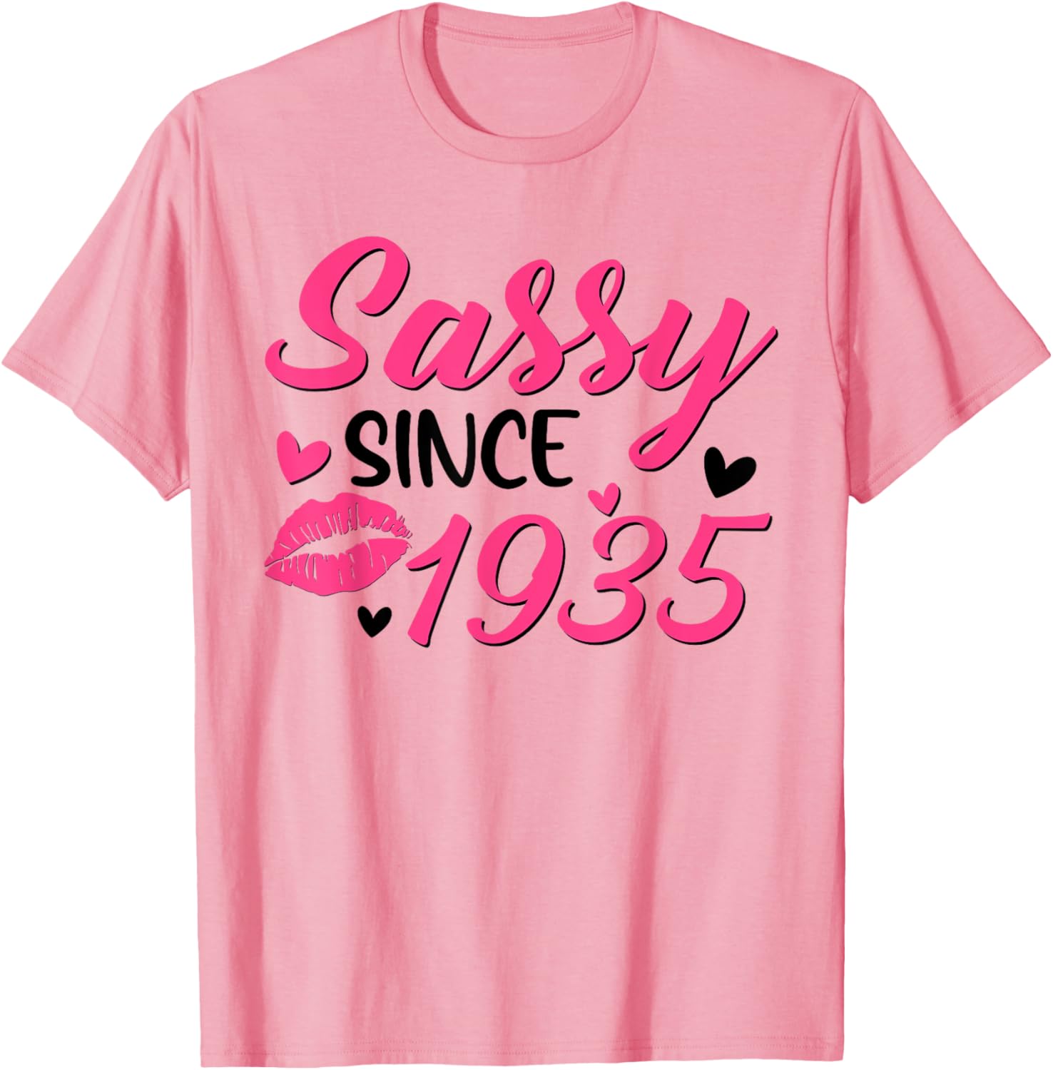 Sassy Since 1935 90th Birthday T-Shirt for Women Celebrating 90 Years - 3