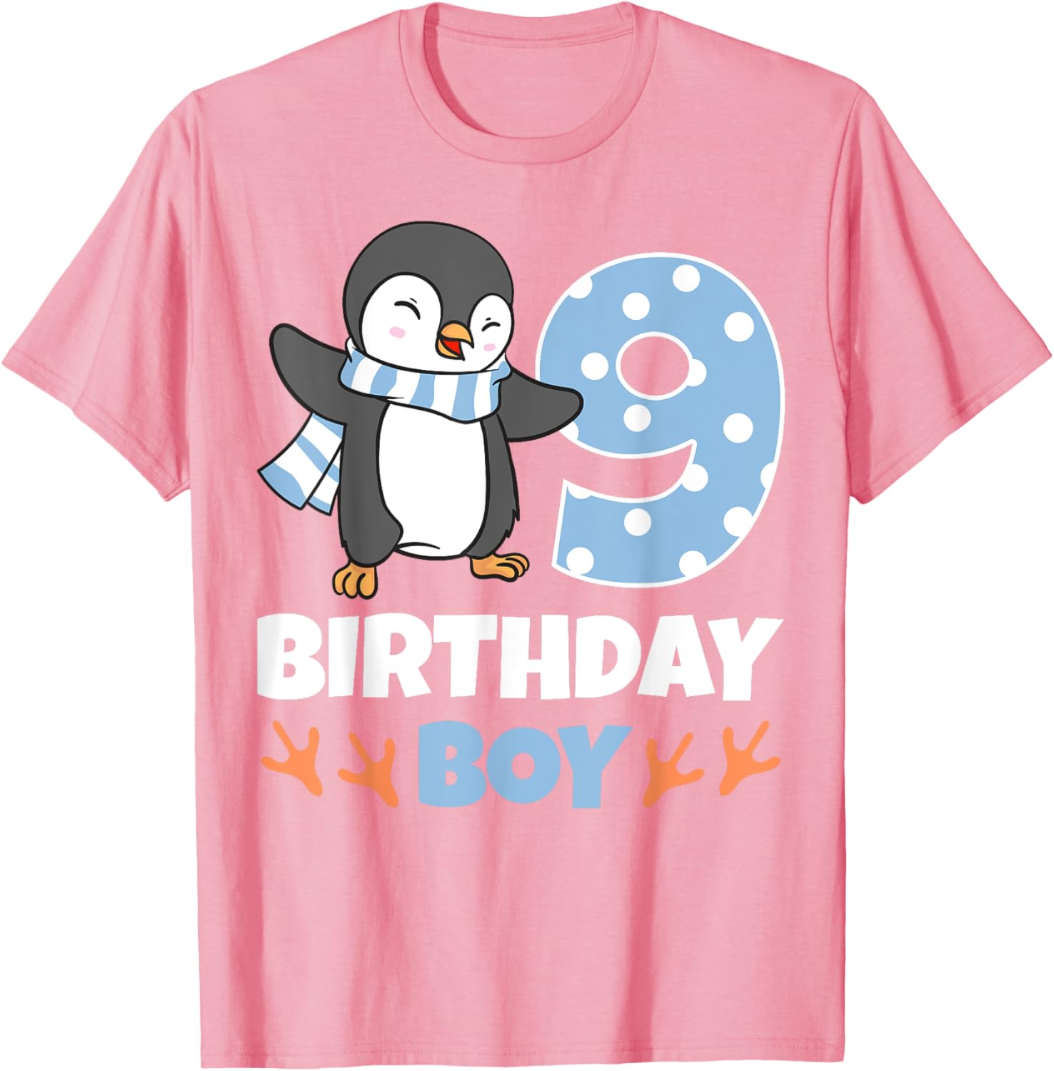 Penguin 9th Birthday Winter Theme T-Shirt for Boys Fun Celebration - 21