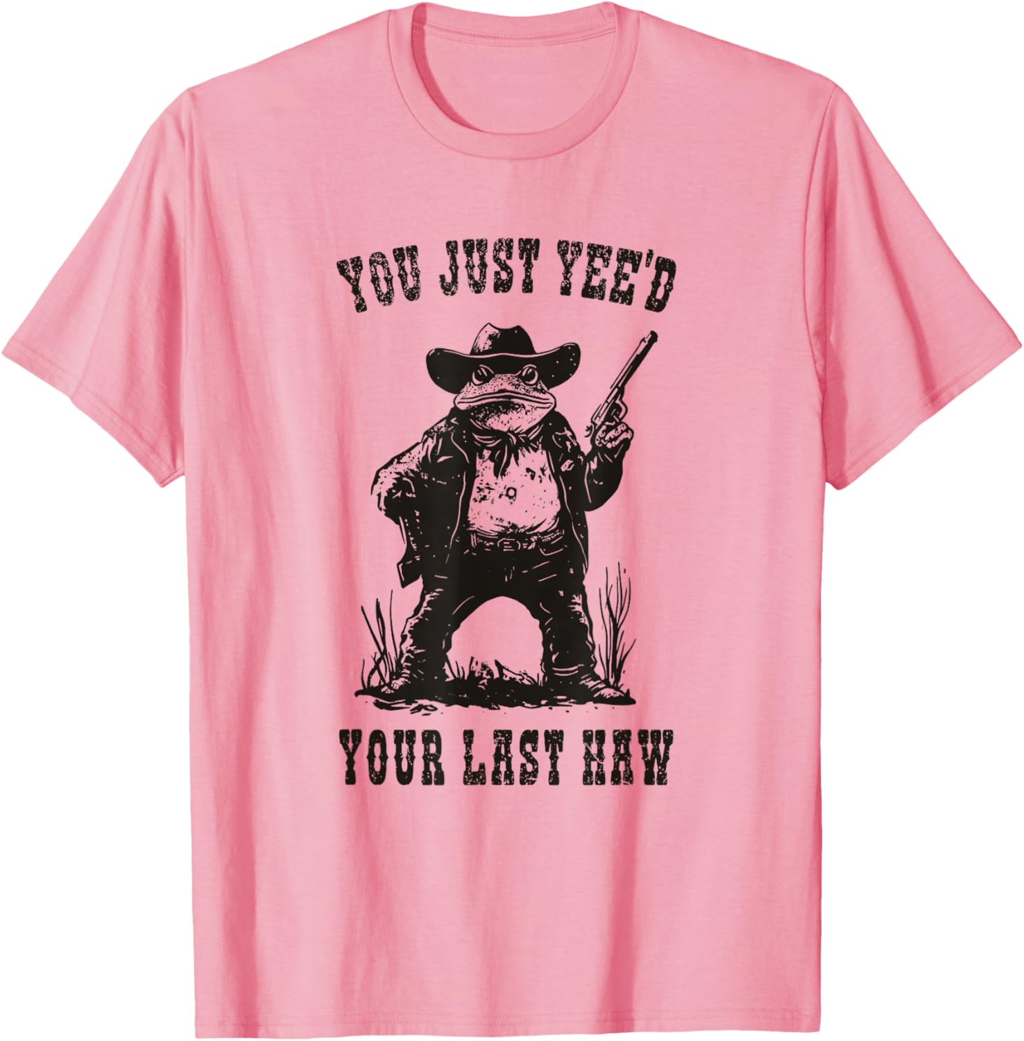 Funny Cowboy Frog Meme T-Shirt You Just Yee'd Your Last Haw Humor Tee - 6