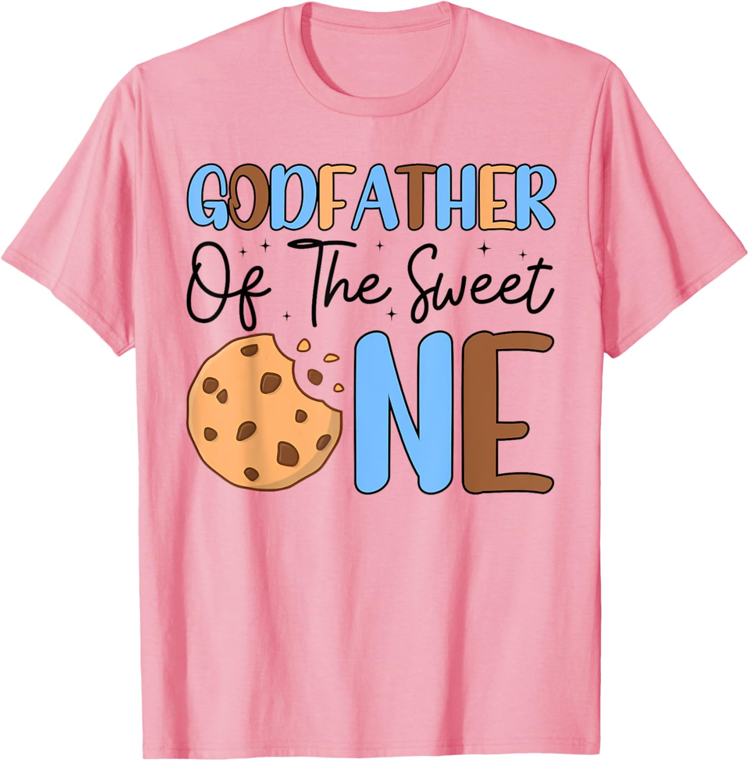 Cute Godfather Of The Sweet One Cookies & Milk 1st Birthday T-Shirt - 2