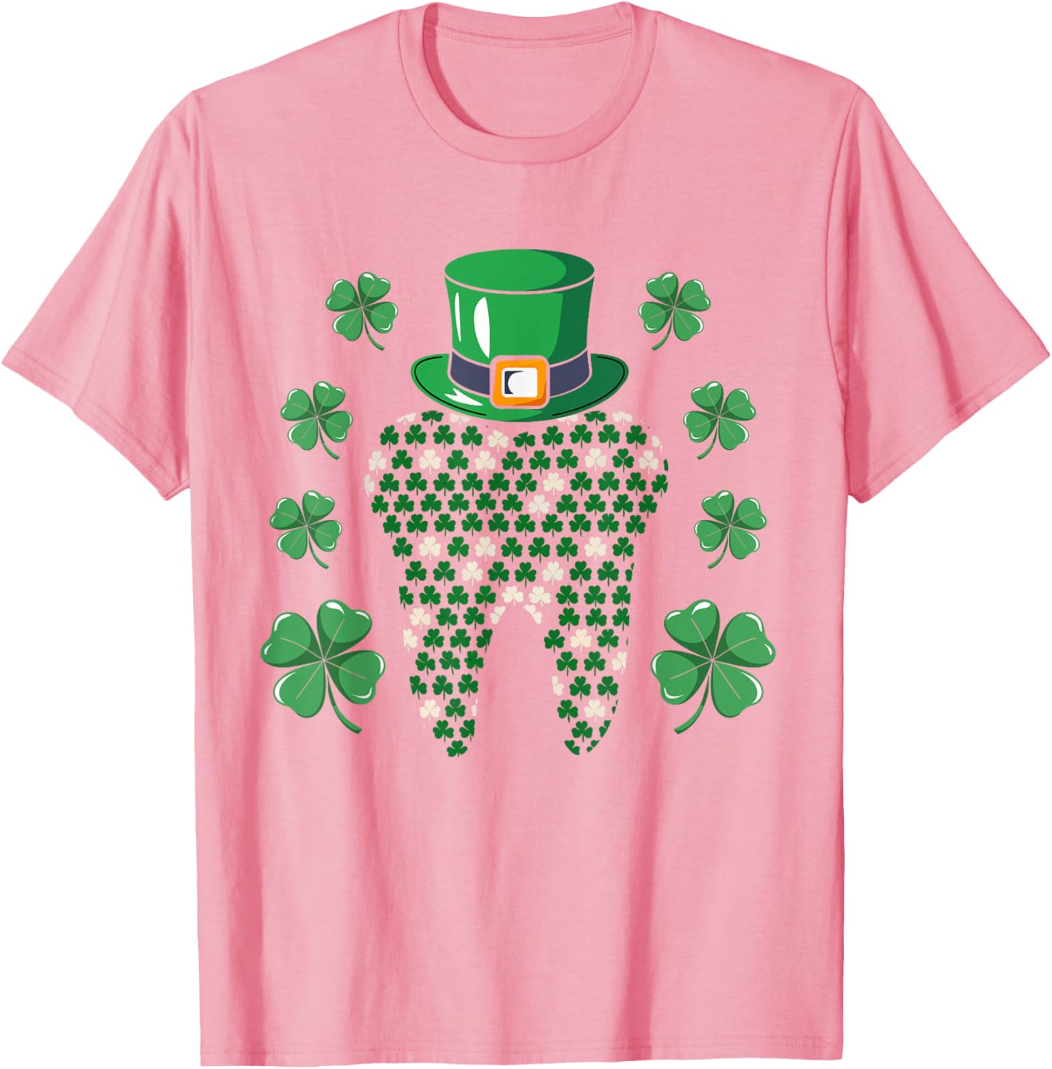 Tooth Leprechaun Hat St Patrick's Day Dentist T-Shirt for Men - 5
