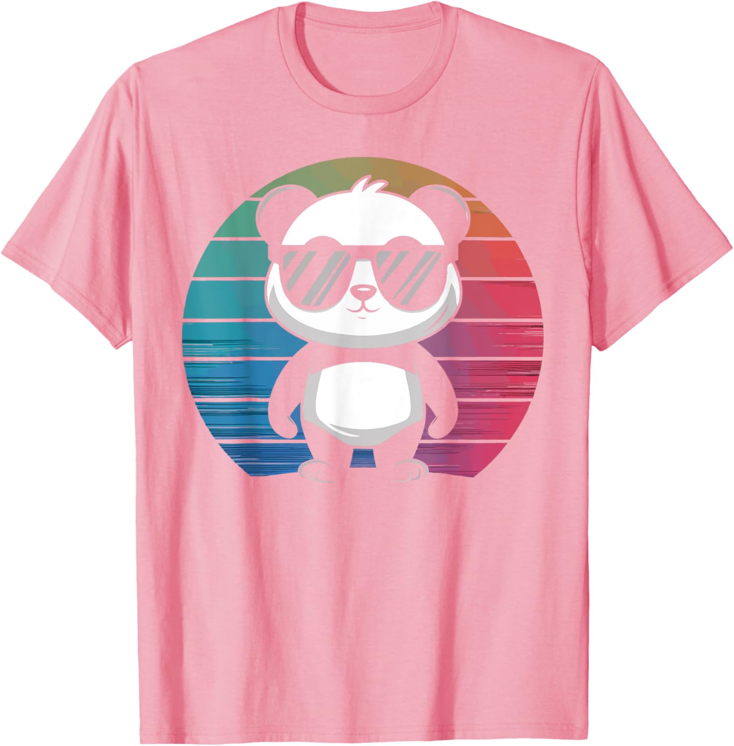 Retro Panda T-Shirt with Sunglasses for Chill Vibes and Fun Style - 1