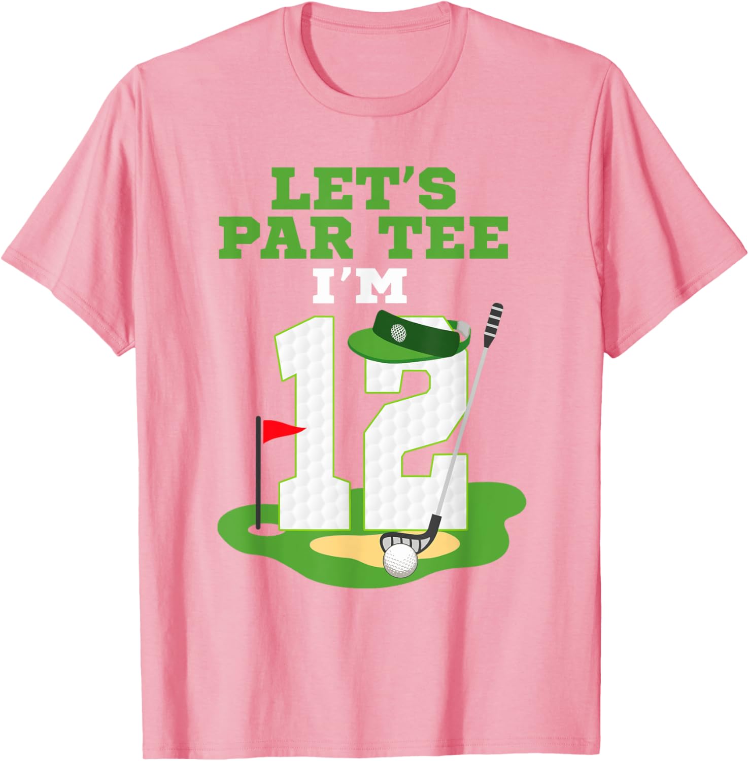 Let's Par Tee 12th Birthday Golf T-Shirt for Kids Fun Celebration - 4