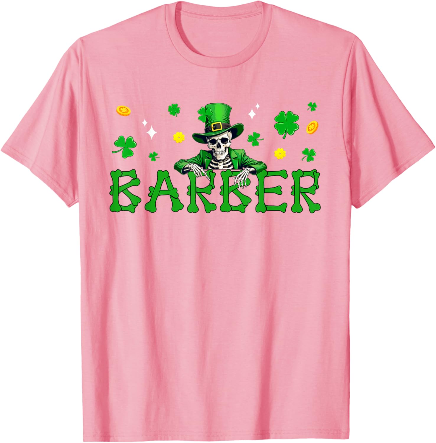 St. Patrick's Day Skeleton Shamrock T-Shirt for Irish Job Fans - 13