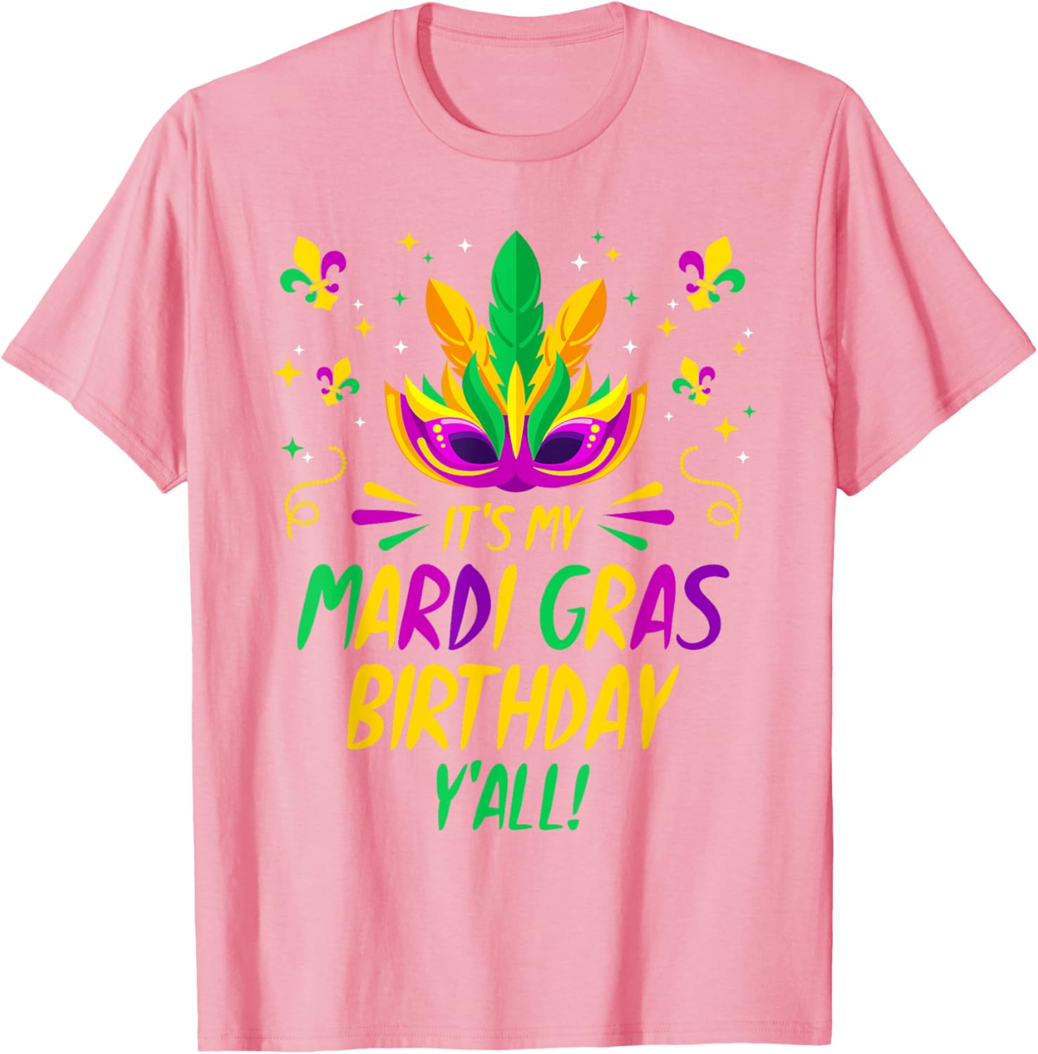 Mardi Gras Birthday T-Shirt Fun Celebration Outfit for Birthday Party - 4