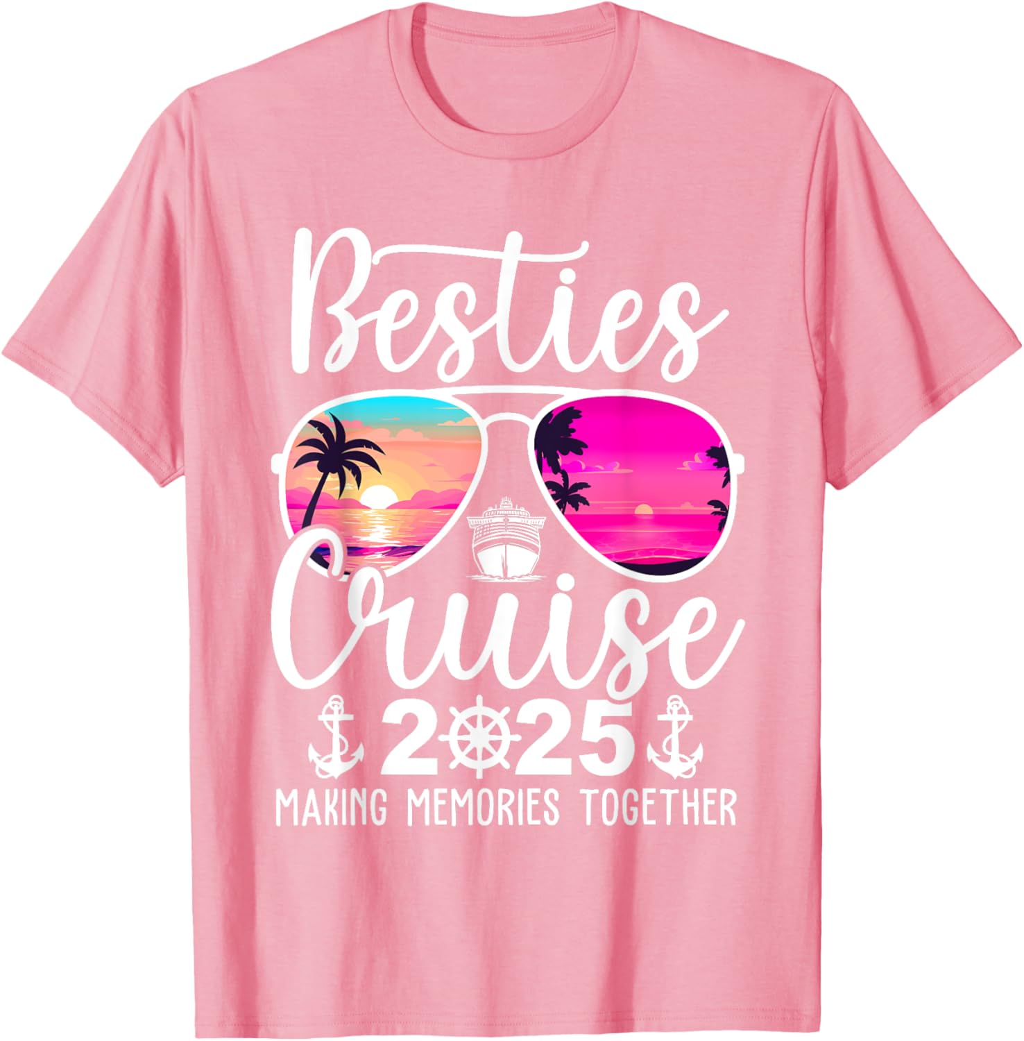 Besties Cruise 2025 Summer Vacation T-Shirt for Fun Travel Memories - 10