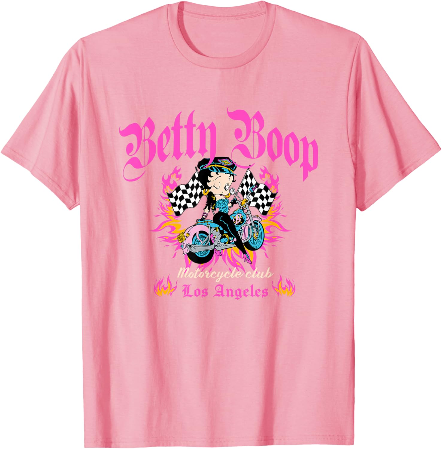 Betty Boop Born To Ride Motorcycle Club T-Shirt for Bike Lovers - 1