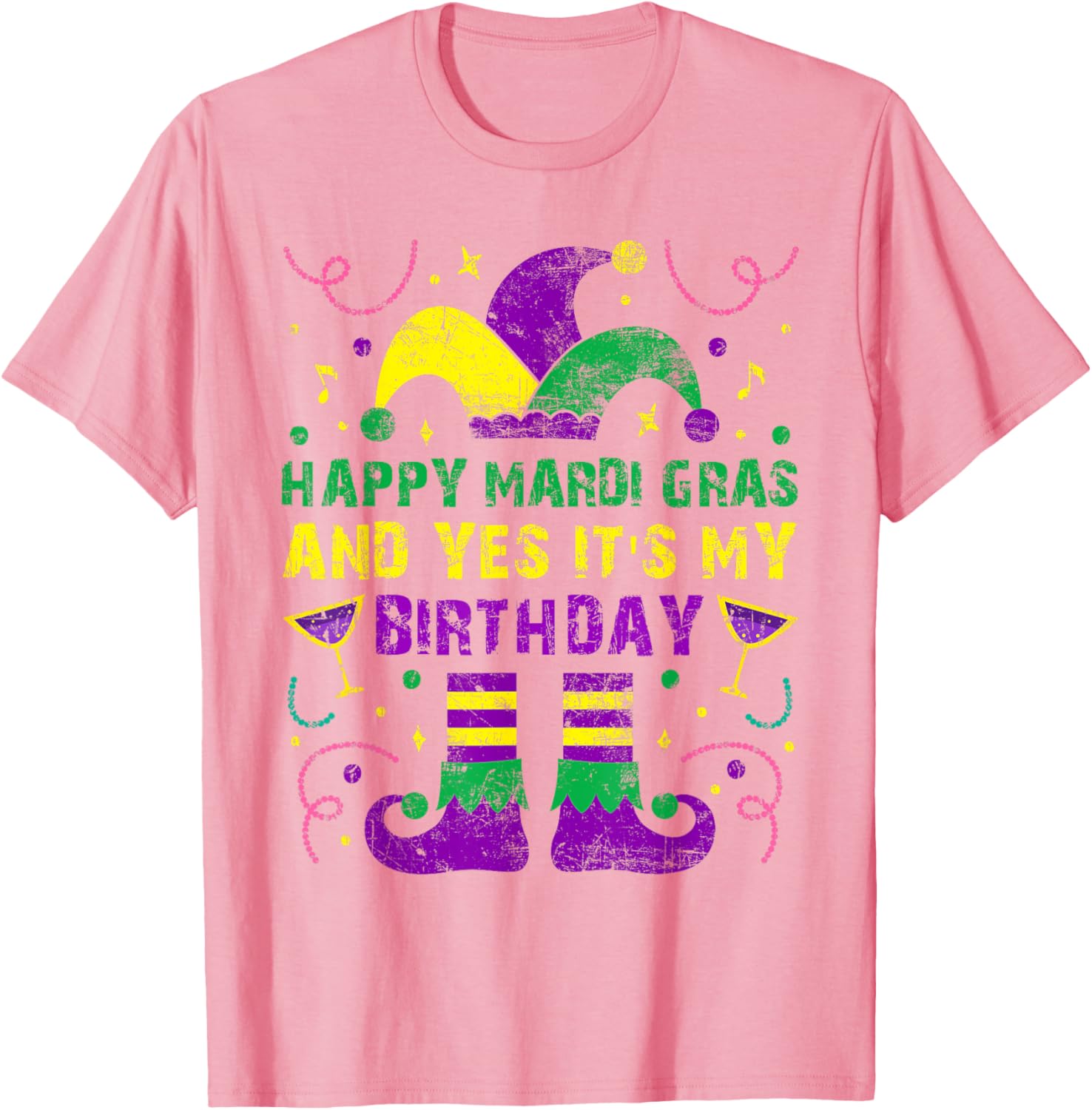 Happy Mardi Gras Birthday T-Shirt for Men Women Kids Party Fun - 18