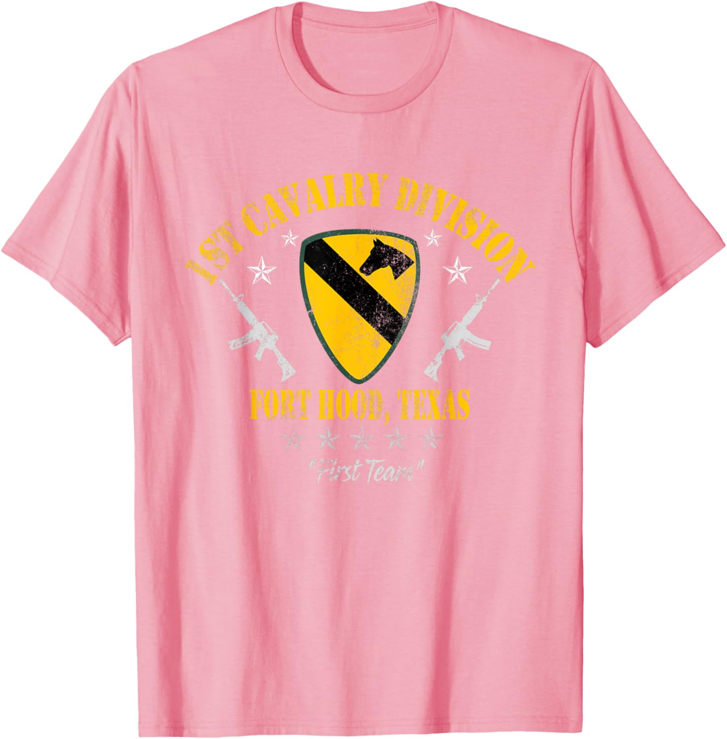 1st Cavalry Division Veteran Fort Hood TX Vintage Patriotic T-Shirt - 7
