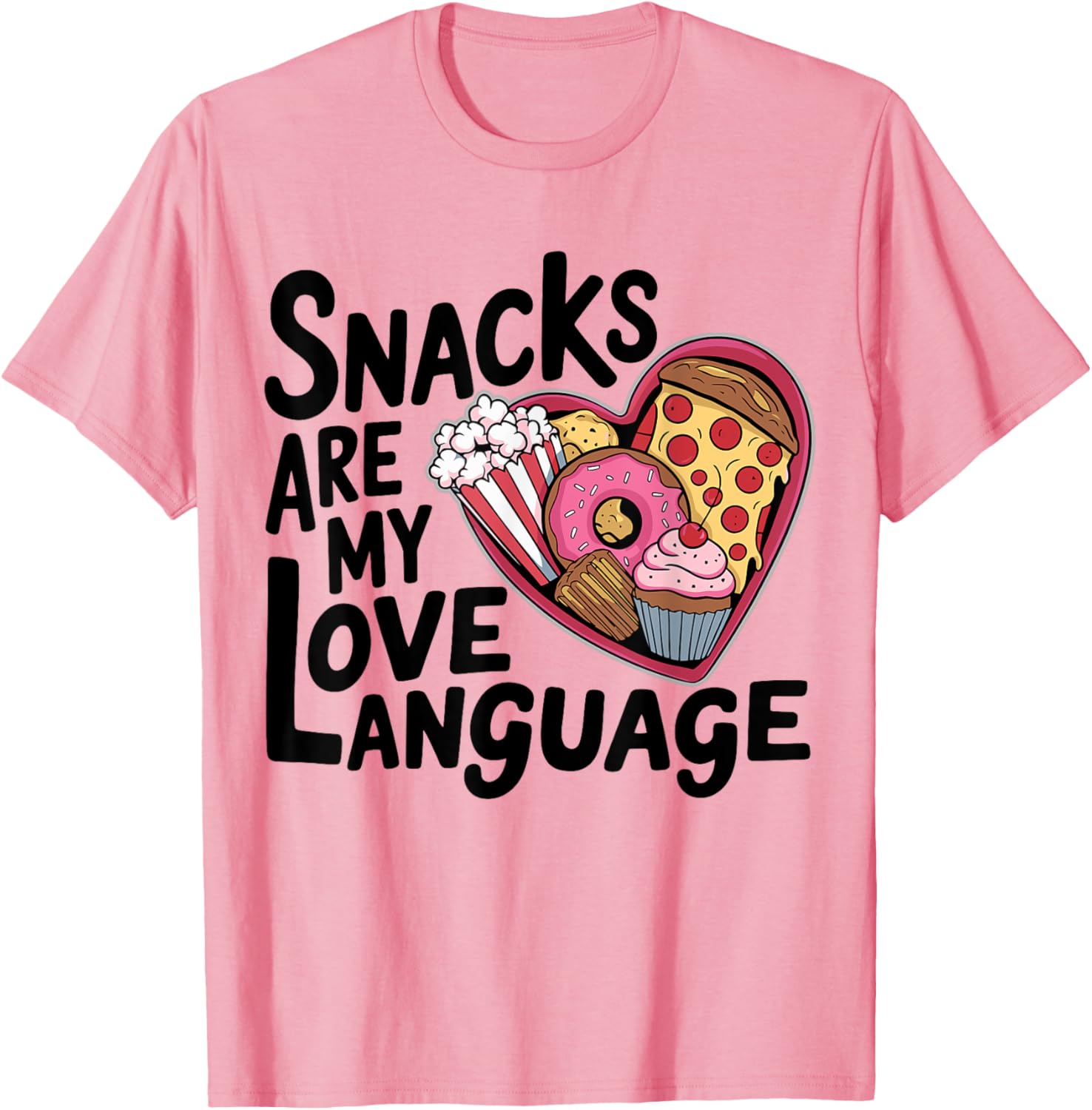 Snacks Are My Love Language T-Shirt for Kids and Adults - Fun Valentine's Tee - 10