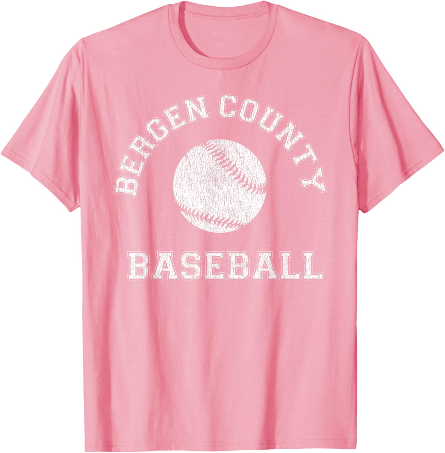 Bergen County Baseball Distressed Retro Classic T-Shirt for Fans - 15