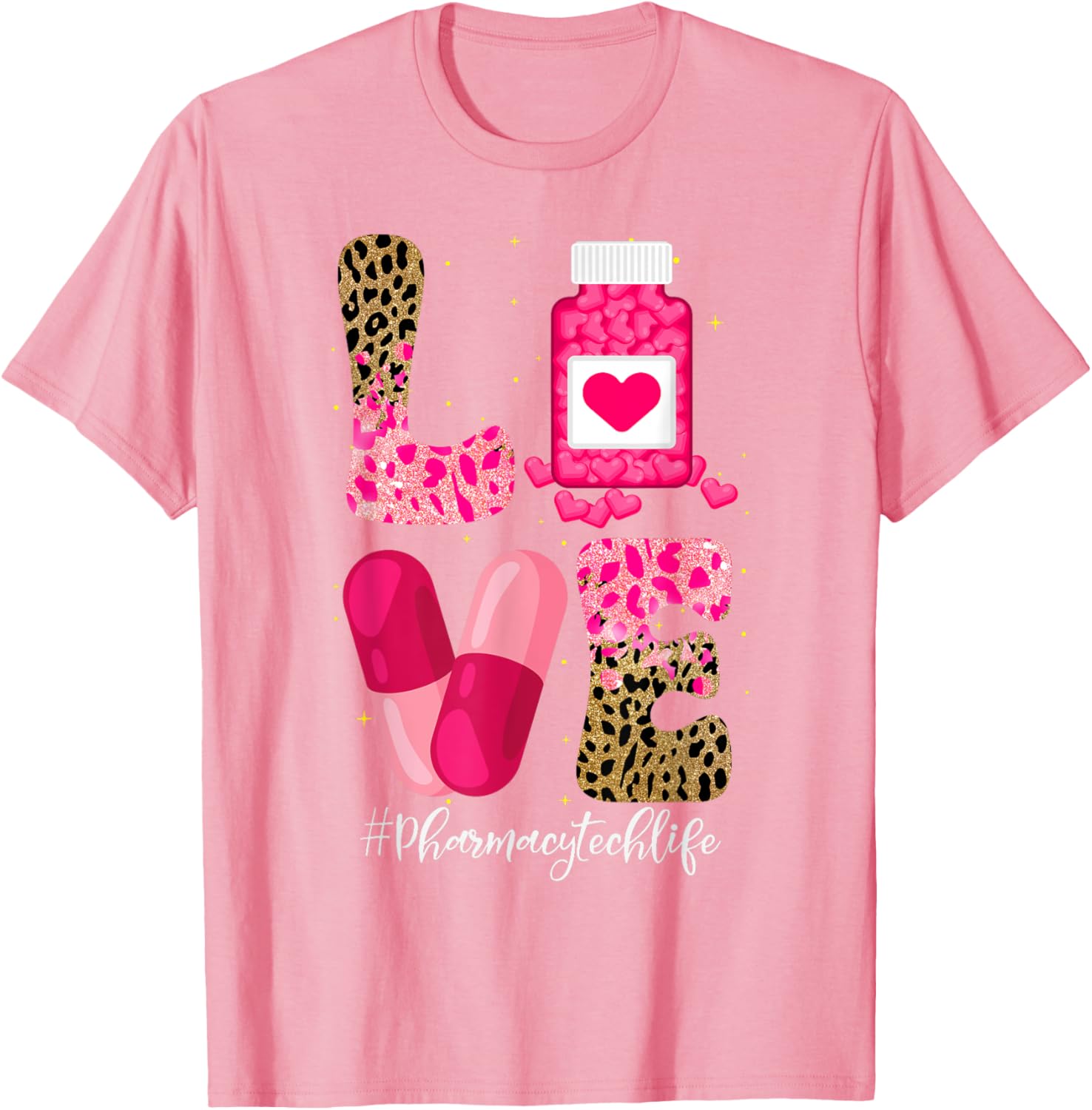 Love Pharmacy Tech Life T-Shirt for Pharmacy Technicians and Medicine Lovers - 5