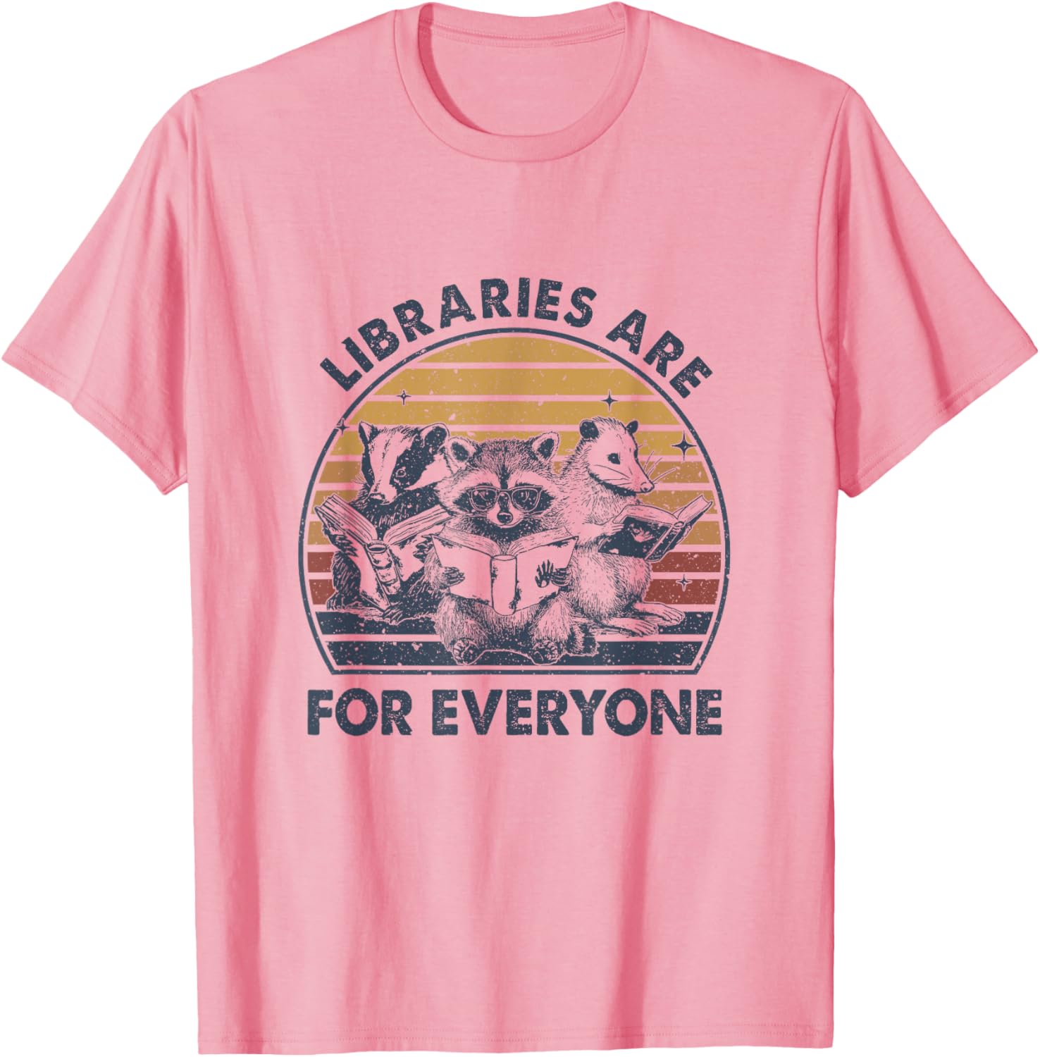 Raccoon Librarian T-Shirt - Celebrate Reading with Banned Books Style - 1