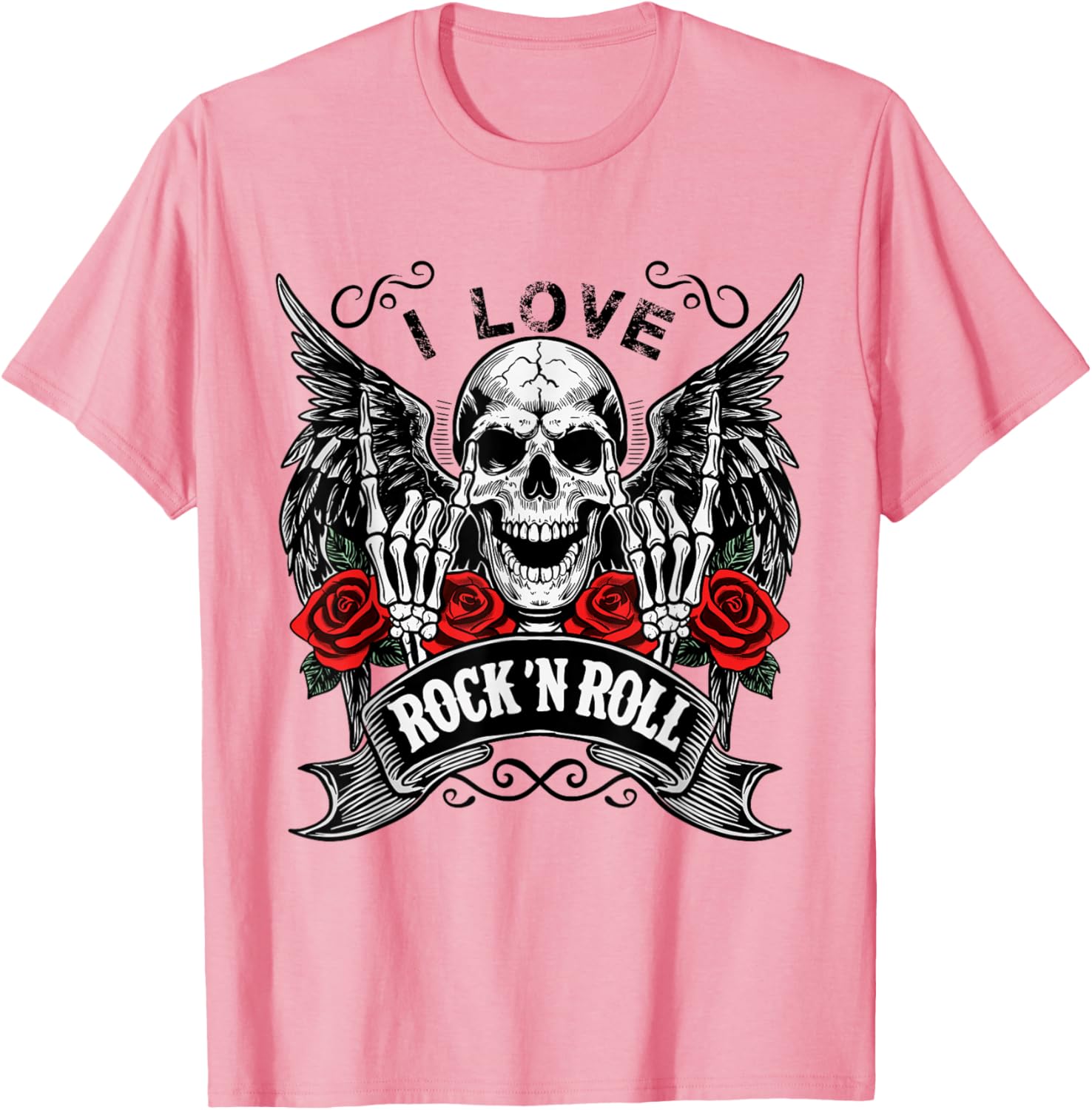 Vintage Rock And Roll Skeleton Hands T-Shirt for Music Lovers - 21