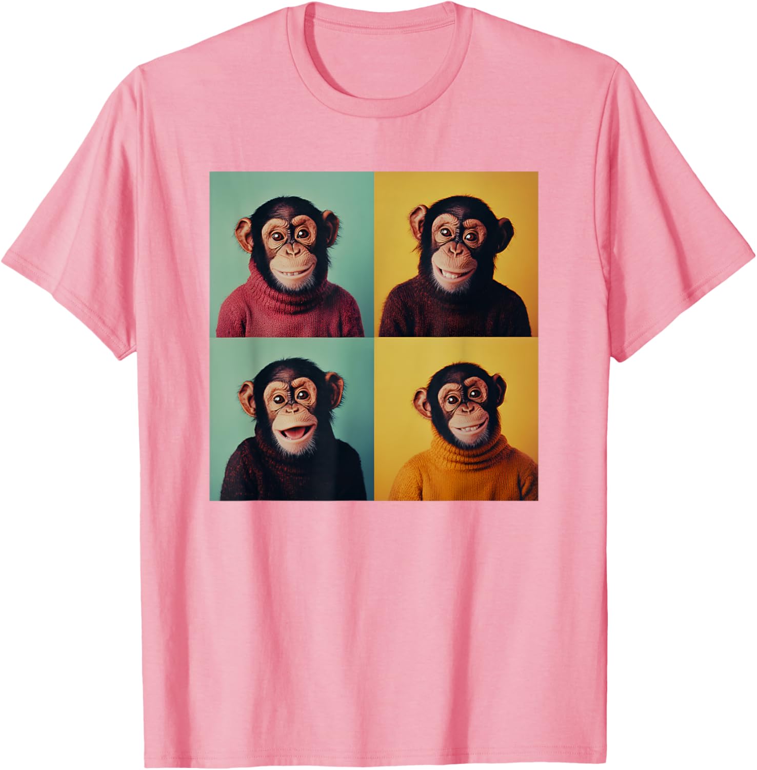 Funny Monkey Chimp T-Shirt for Animal Lovers - Awkward Photoshoot Design - 10